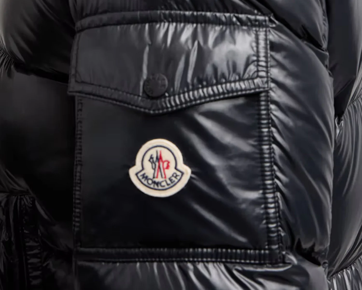 Moncler Levitha Navy Short Down Jacket - Image 4