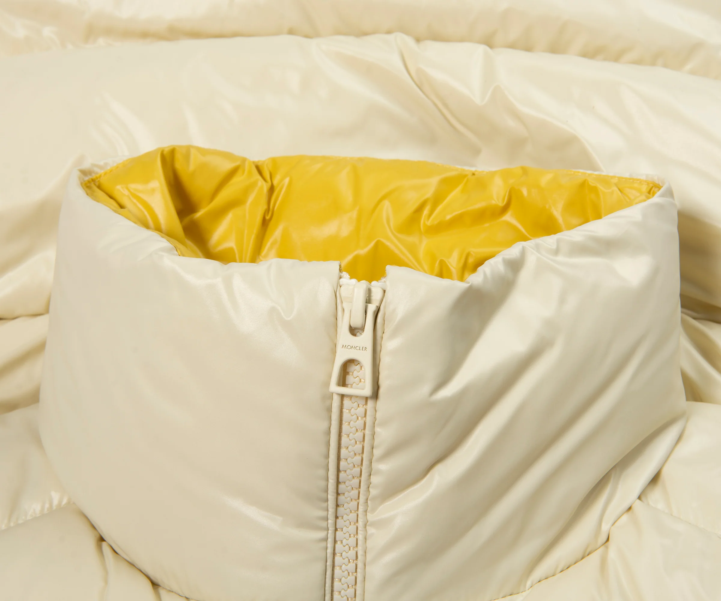 Moncler Lipsi Butter Yellow Felt Logo Gilet - Image 2