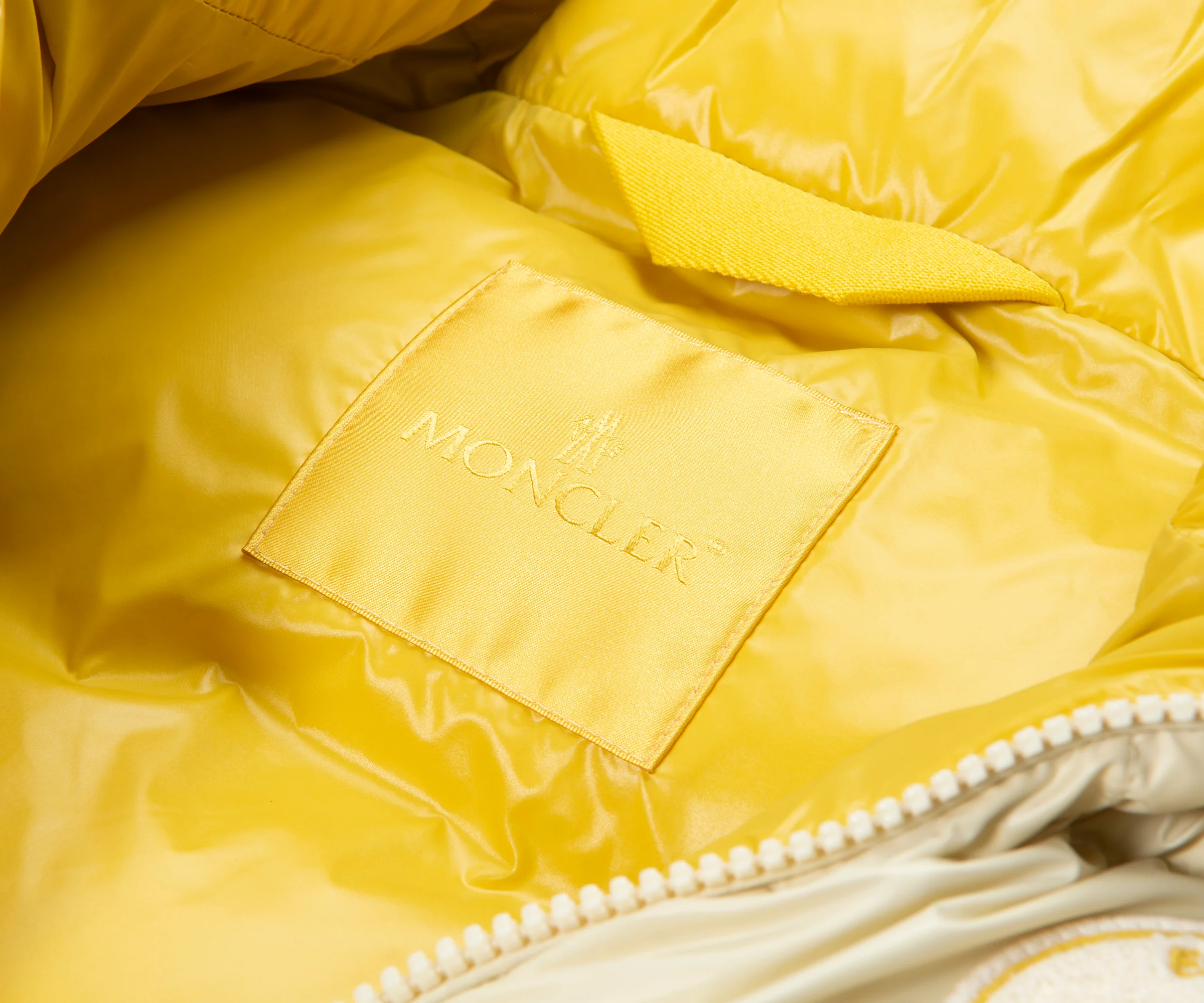 Moncler Lipsi Butter Yellow Felt Logo Gilet - Image 4
