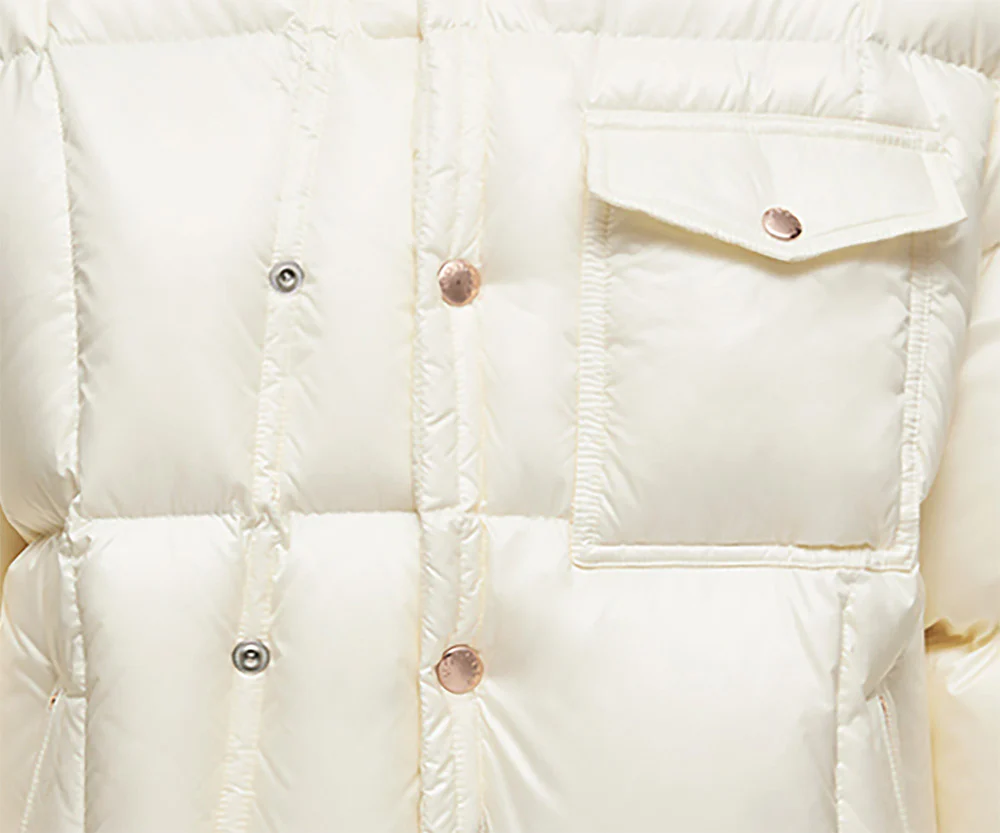 Moncler Serfanto Off White Nylon Hooded Down Jacket - Image 3