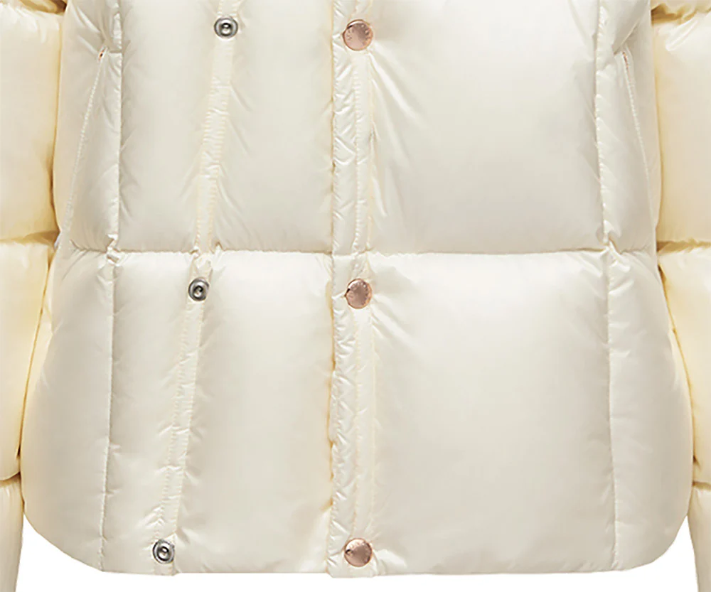 Moncler Serfanto Off White Nylon Hooded Down Jacket - Image 4
