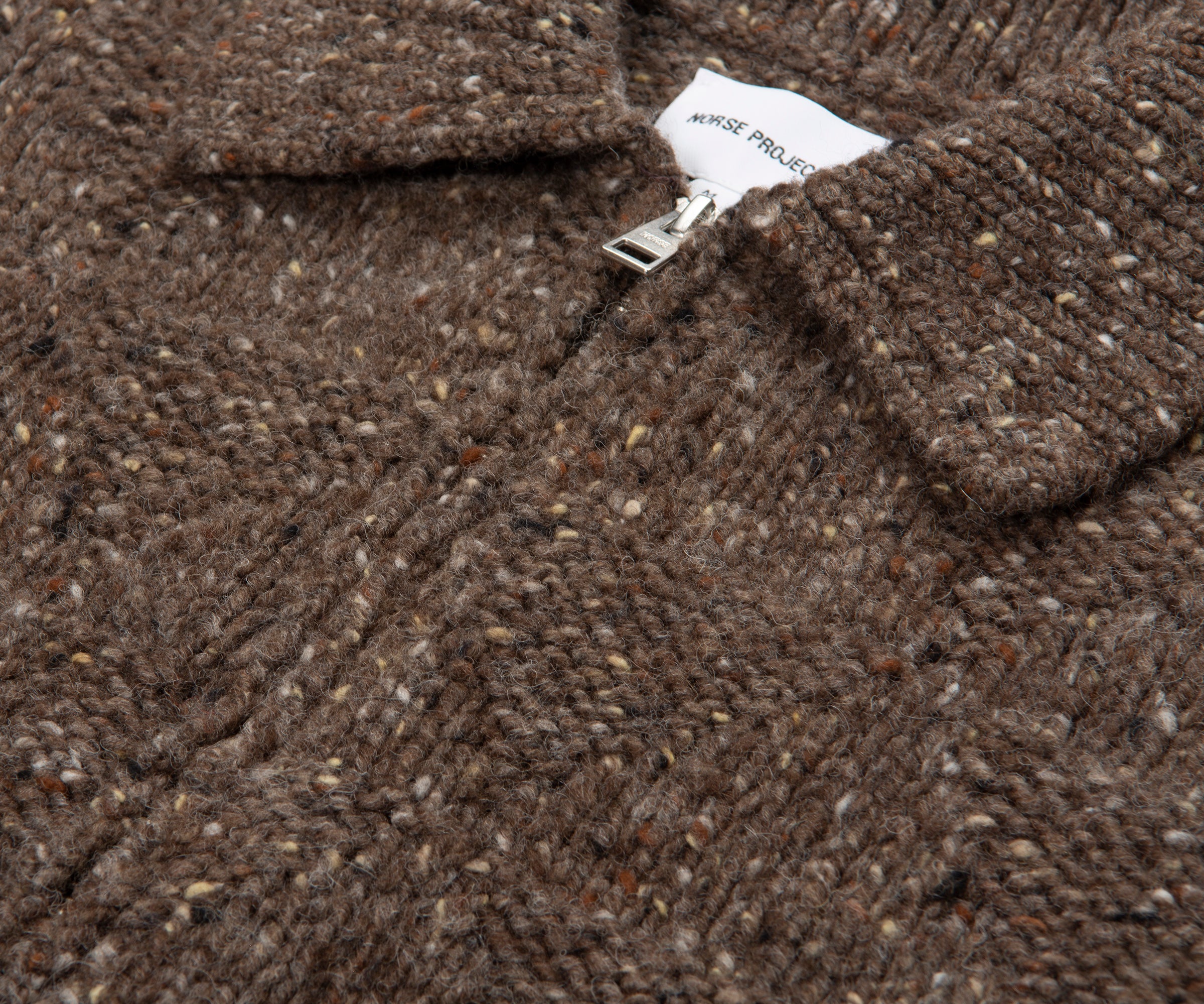 Norse Projects Brown Erik Donegal Diamond Jacket - Image 3