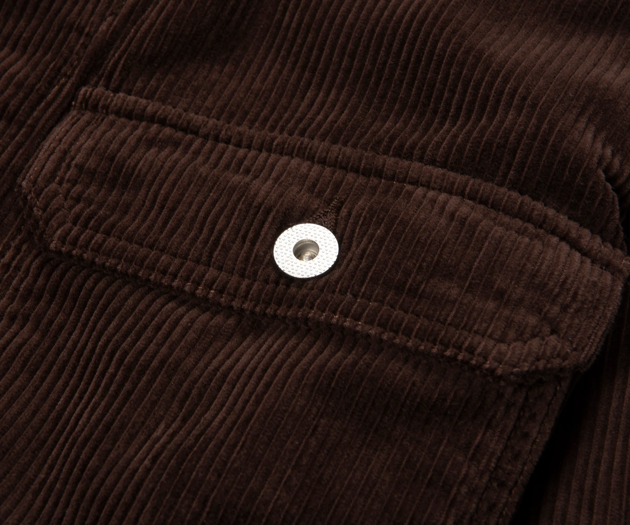 Norse Projects Chocolate Folk Wide Corduroy Chore Jacket - Image 4