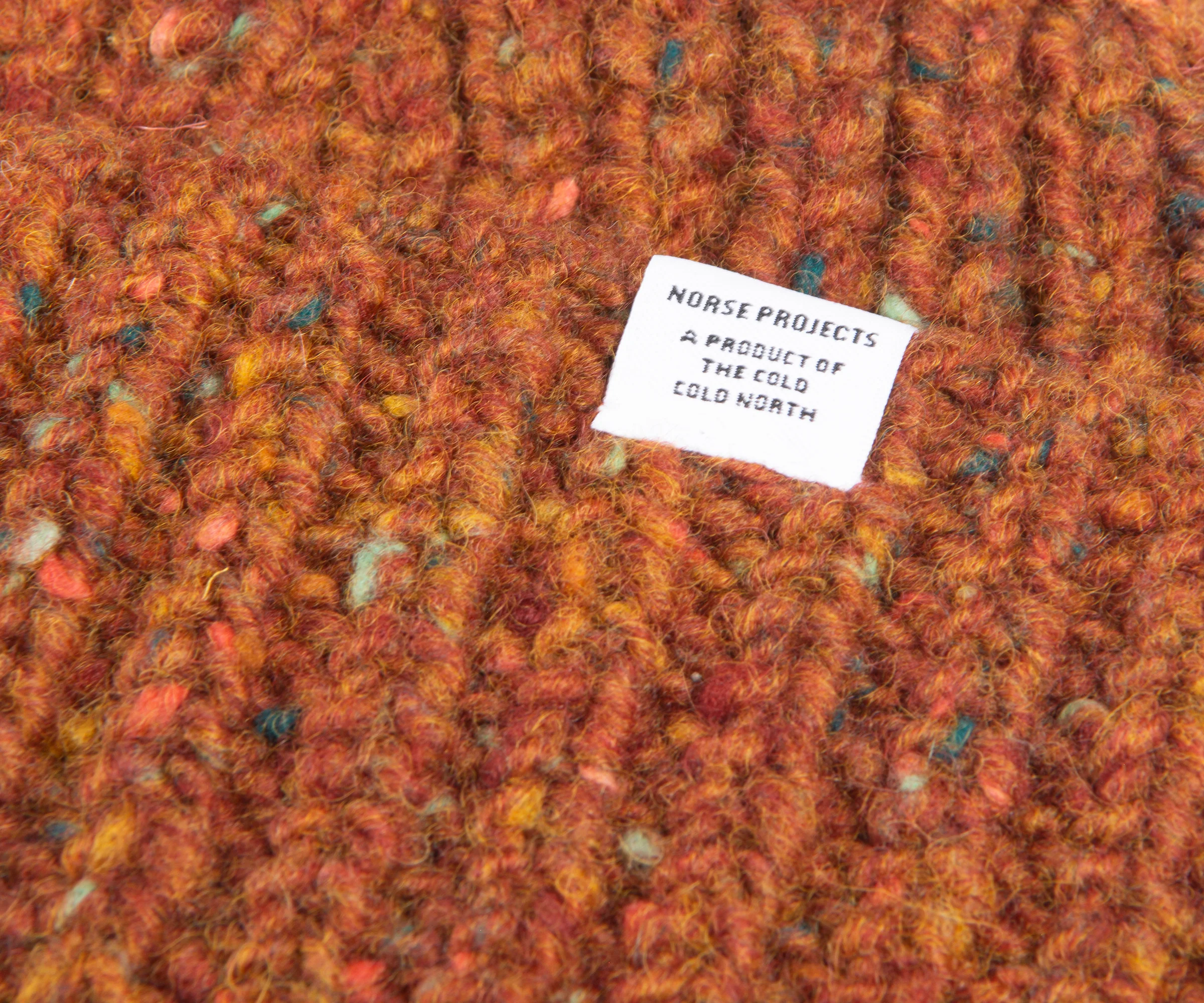 Norse Projects Orange Daniel Donegal Beanie - Image 2