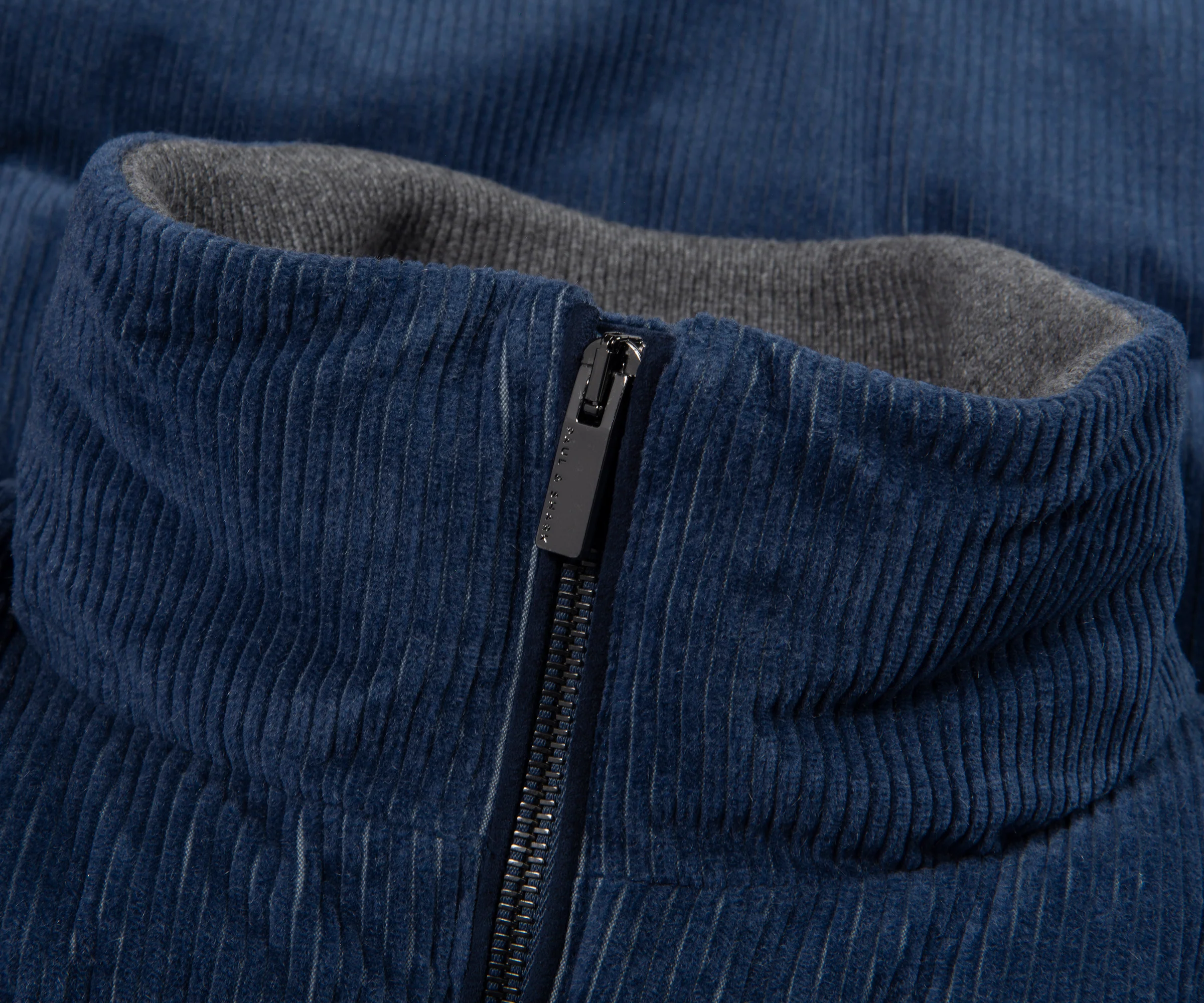 Paul & Shark Blue Cord Down Jacket - Image 2