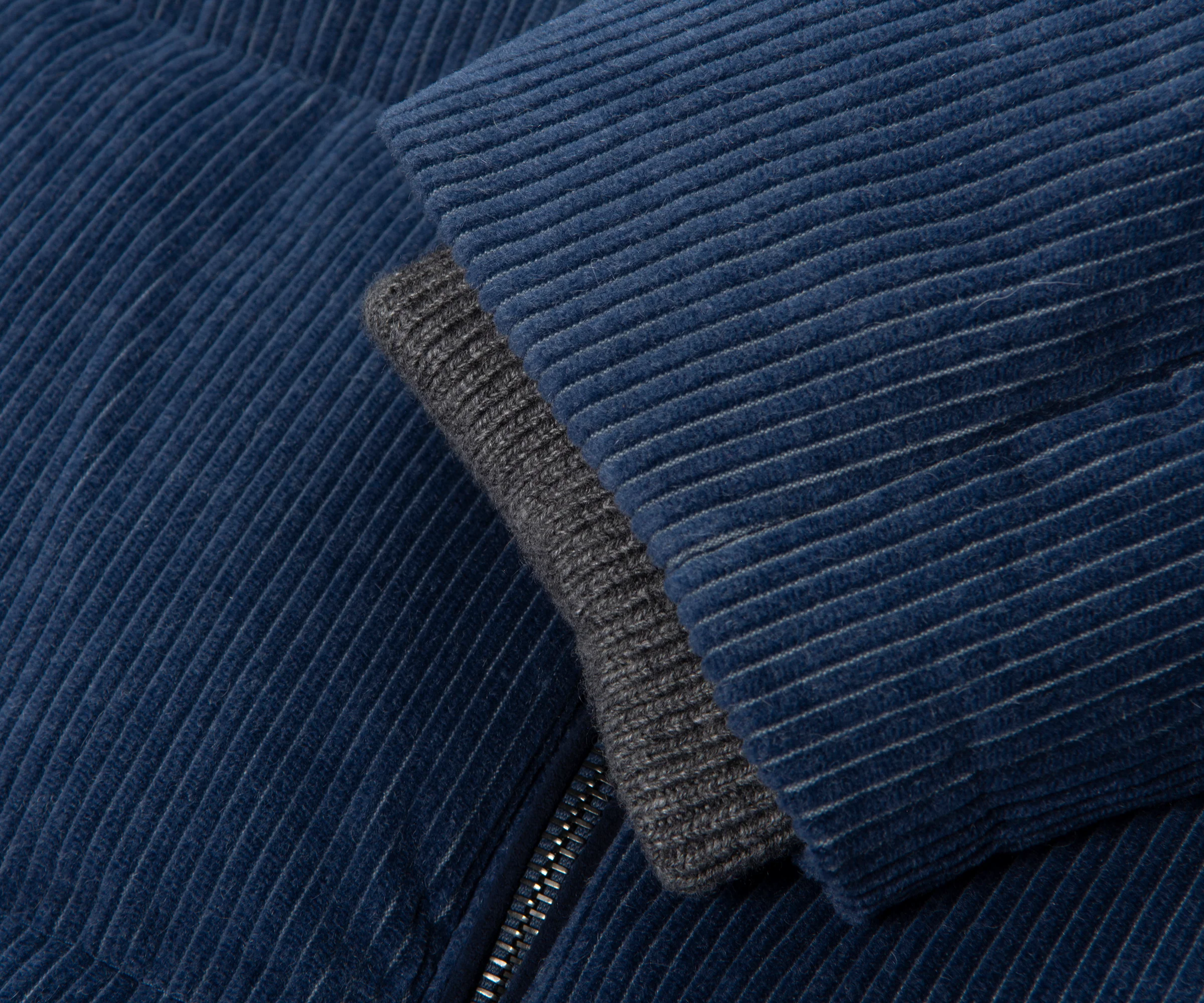 Paul & Shark Blue Cord Down Jacket - Image 4