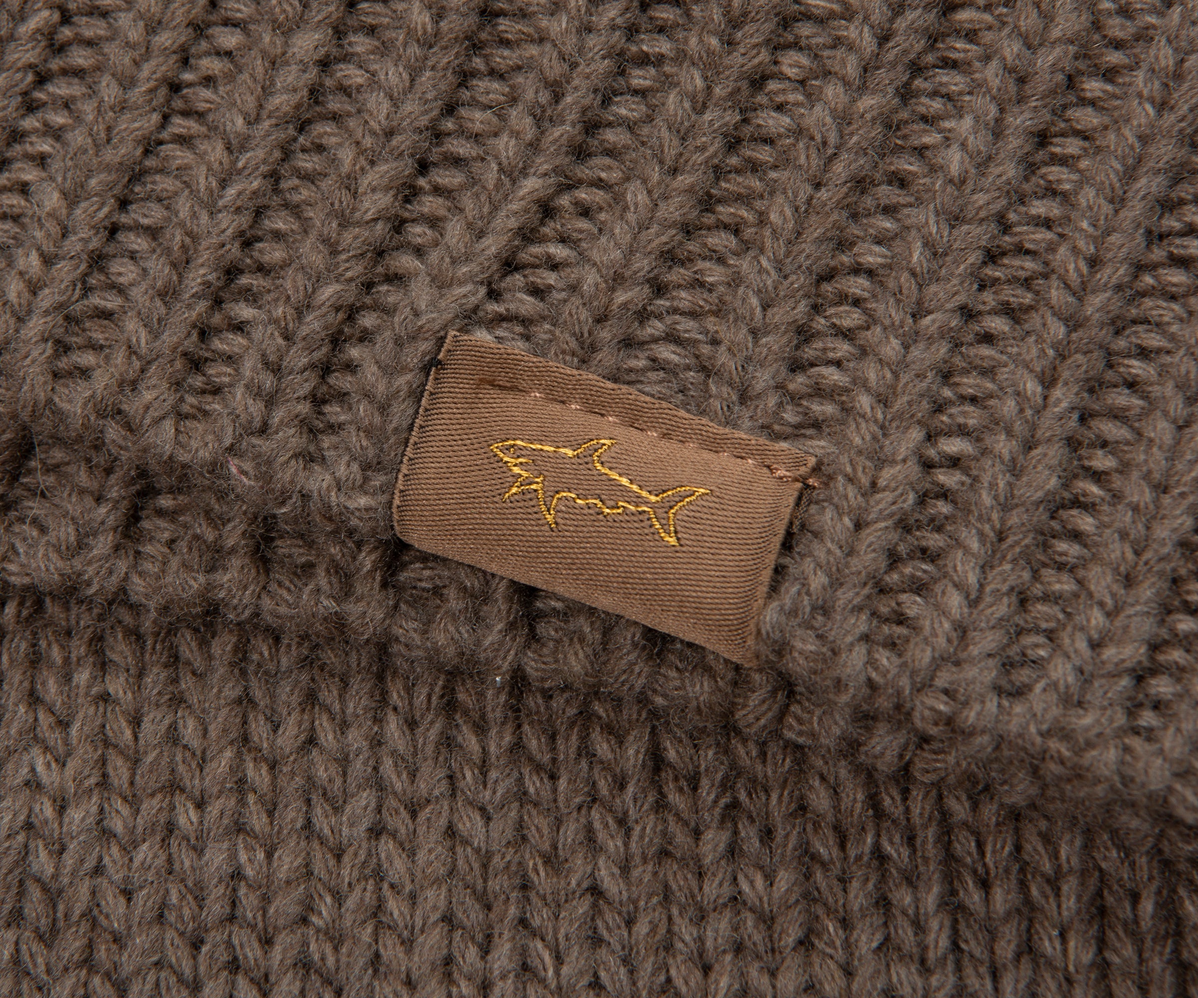 Paul & Shark Brown Knitted Hoodie - Image 4