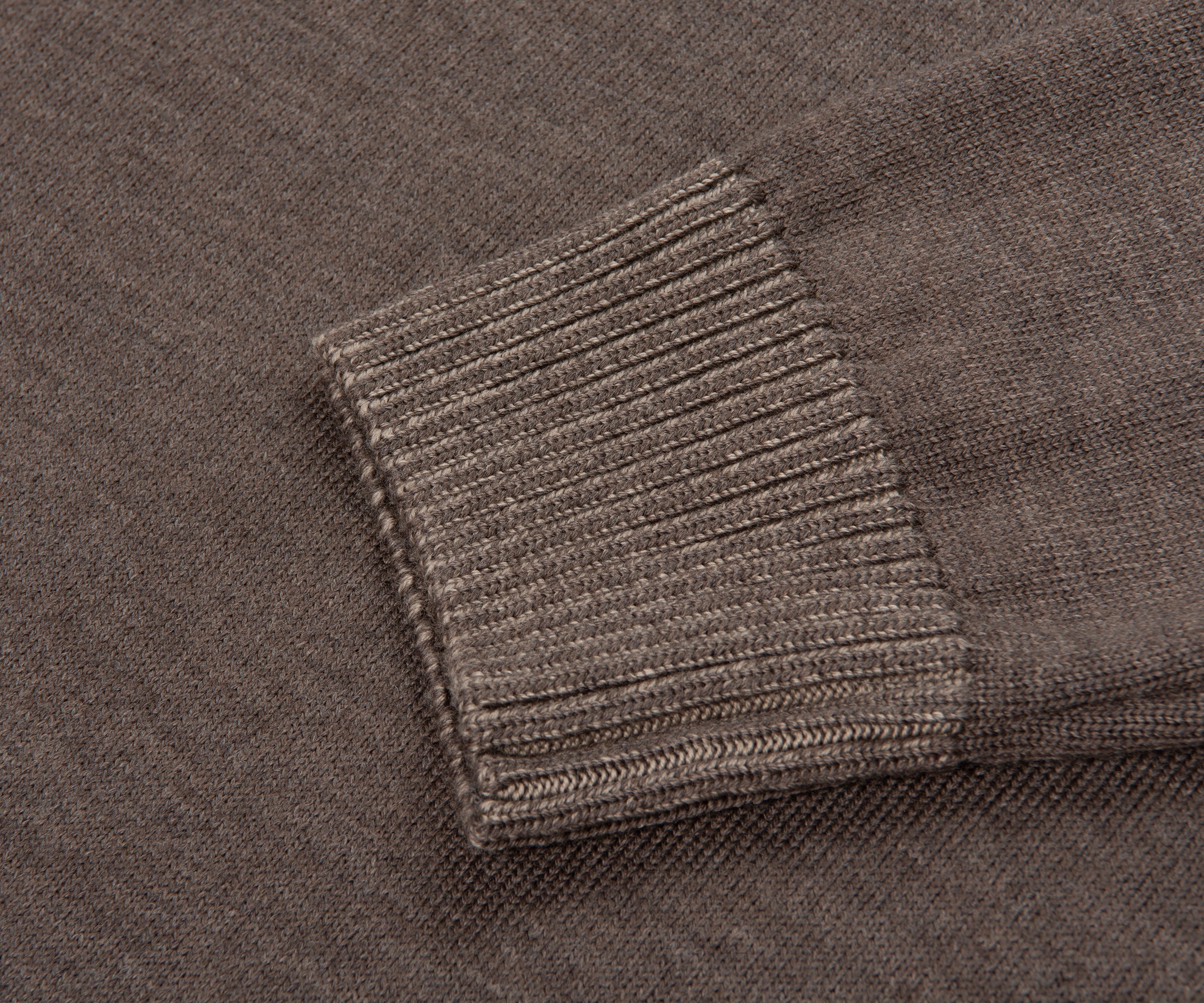 Paul & Shark Brown Knitted Ribbed Crewneck Sweater - Image 4
