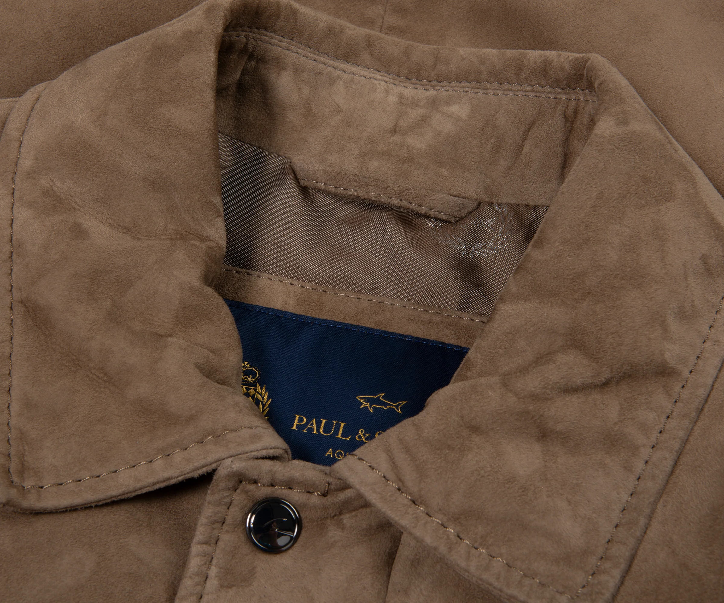 Paul & Shark Brown Suede Aqua Leather Jacket - Image 2
