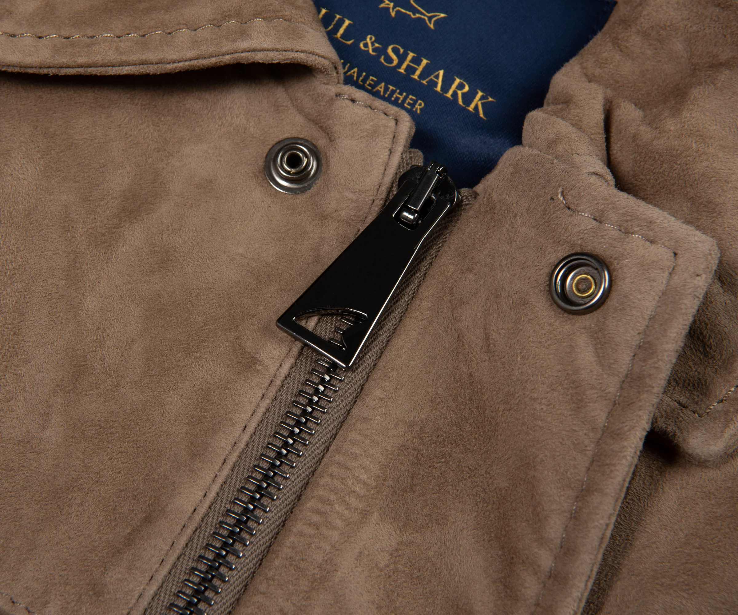 Paul & Shark Brown Suede Aqua Leather Jacket - Image 4