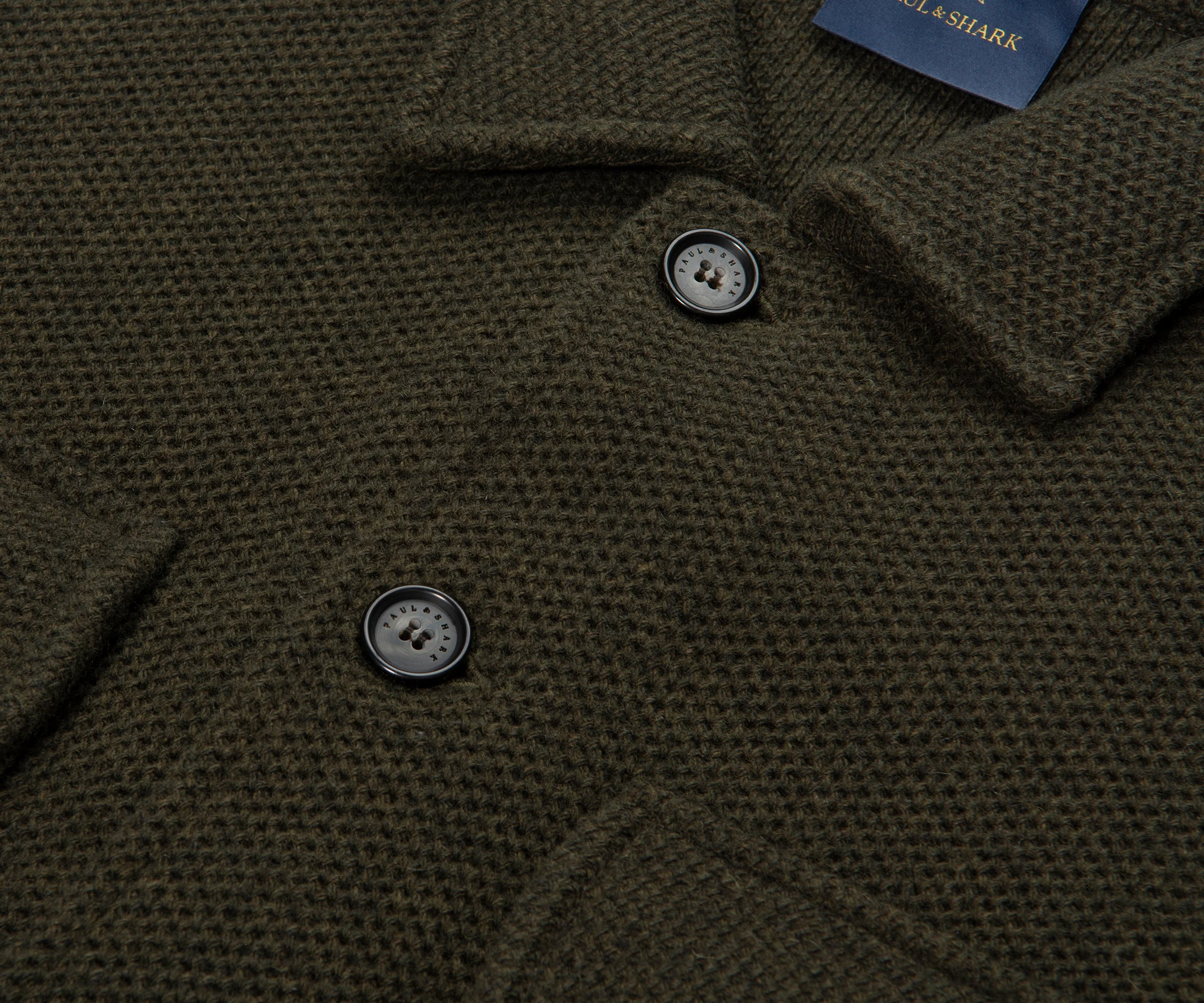 Paul & Shark Green Wool Knitted Overshirt - Image 3