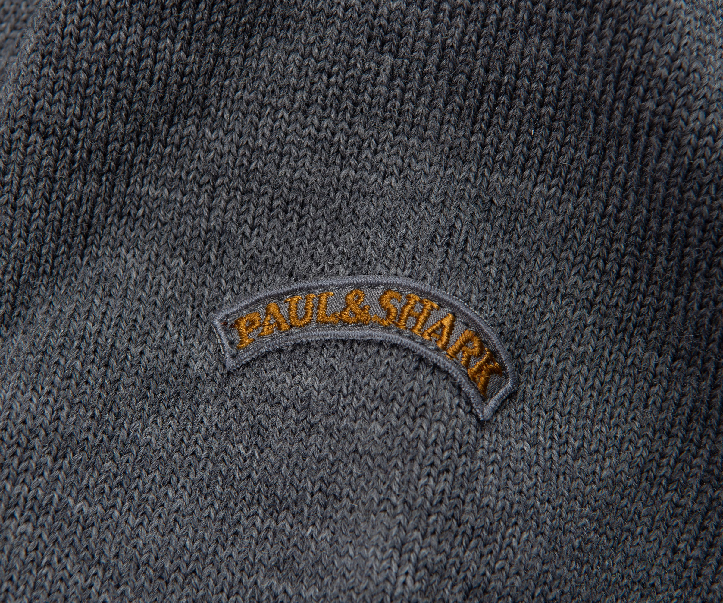 Paul & Shark Grey 1/4 Zip Knit Sweater - Image 4