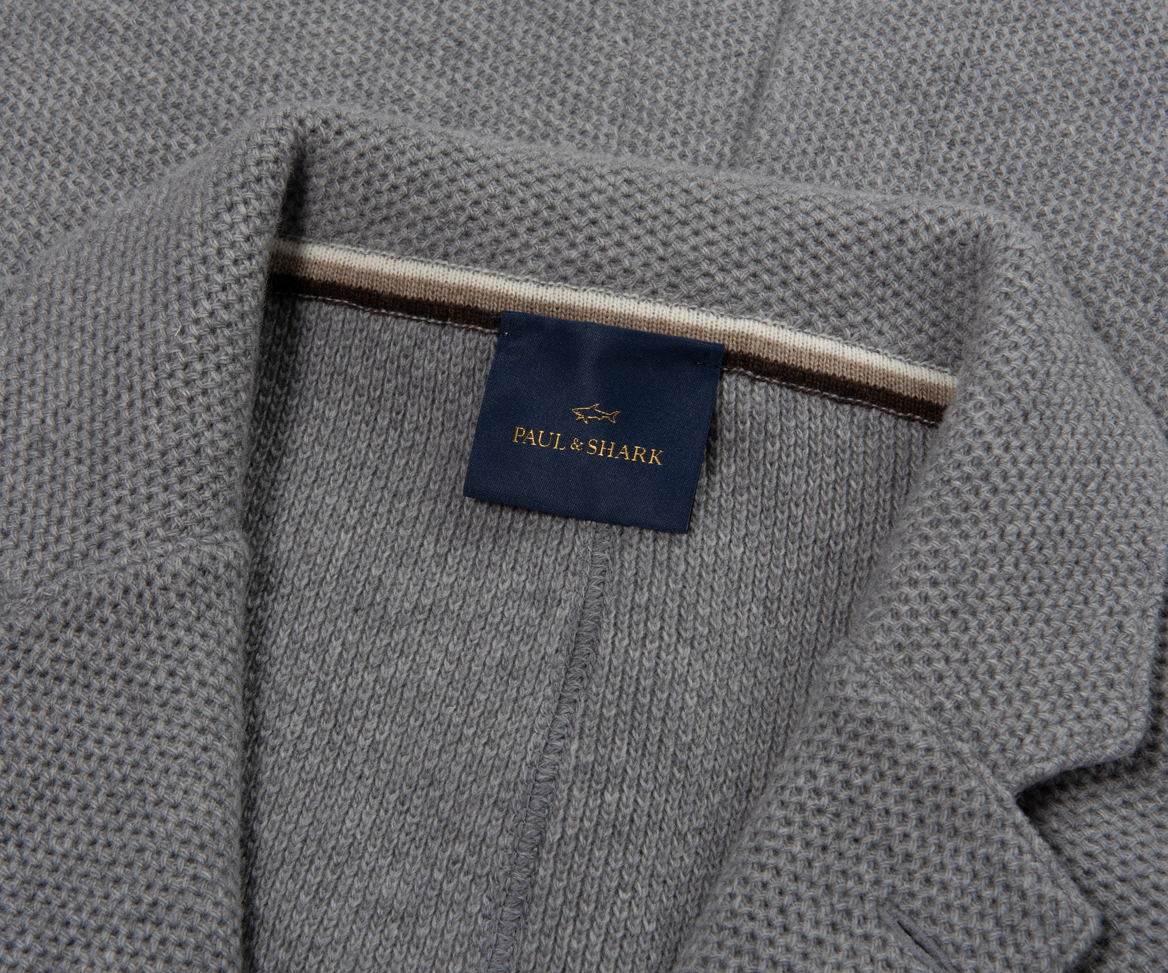 Paul & Shark Grey Waffle Merino Wool Blazer - Image 2