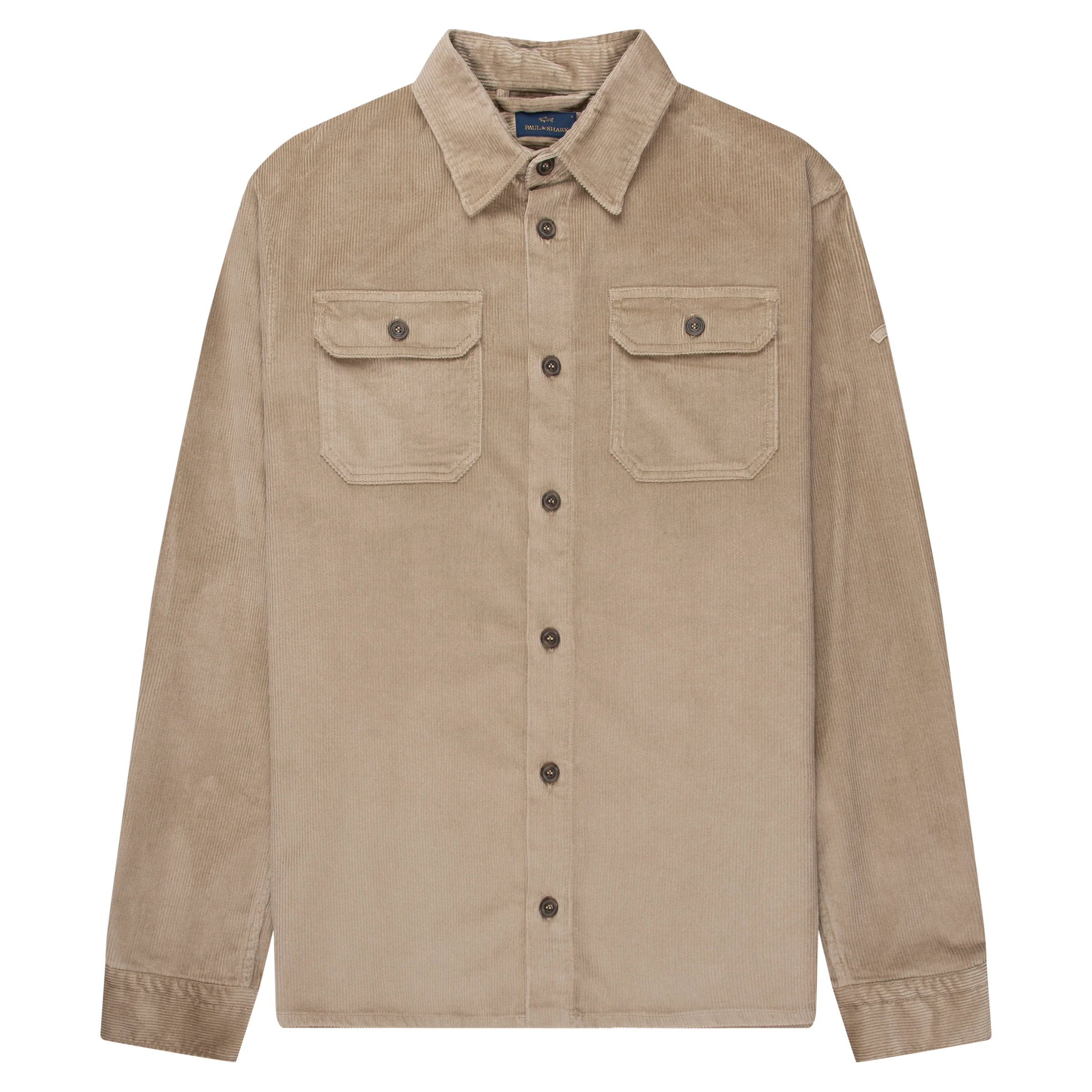 Paul & Shark Sand Thin Cord Overshirt