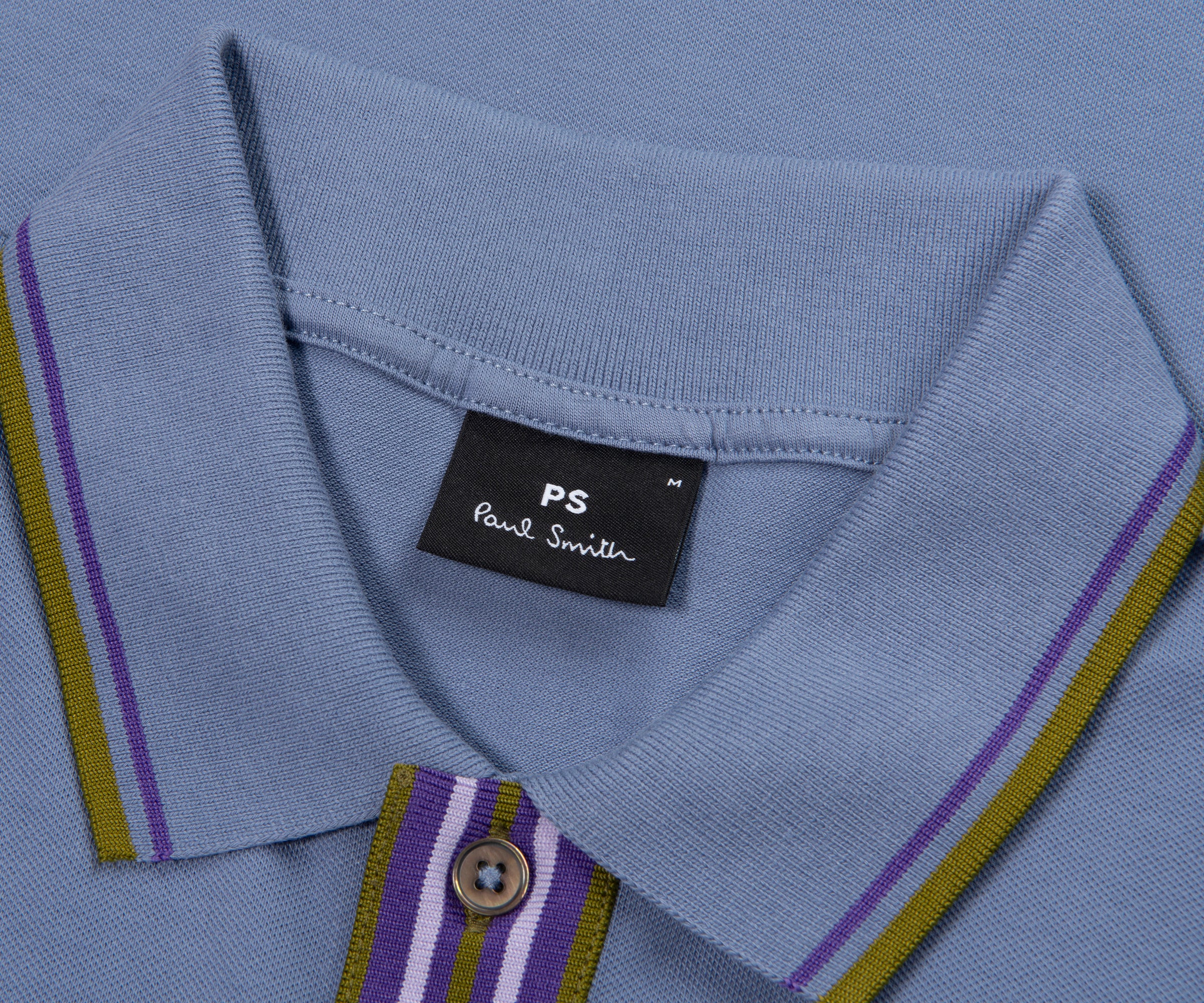 Paul Smith Violet/ Green Placket Polo - Image 2