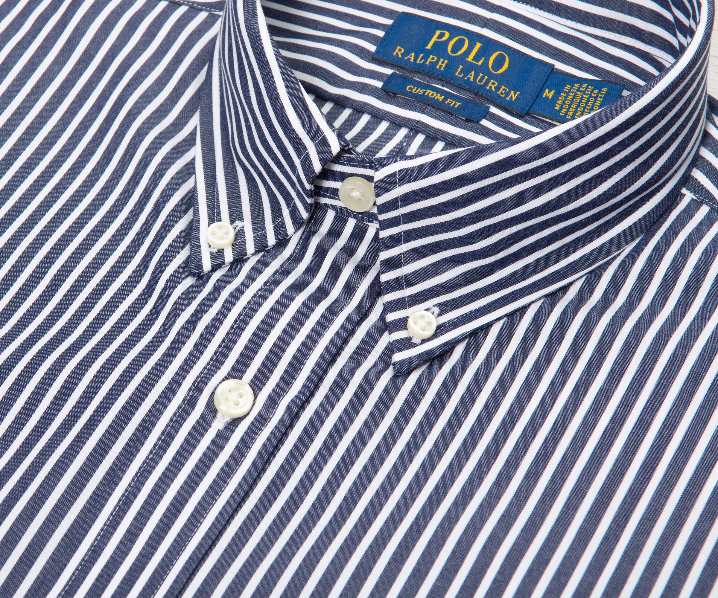 Ralph Lauren Blue/ White Striped Shirt - Image 3