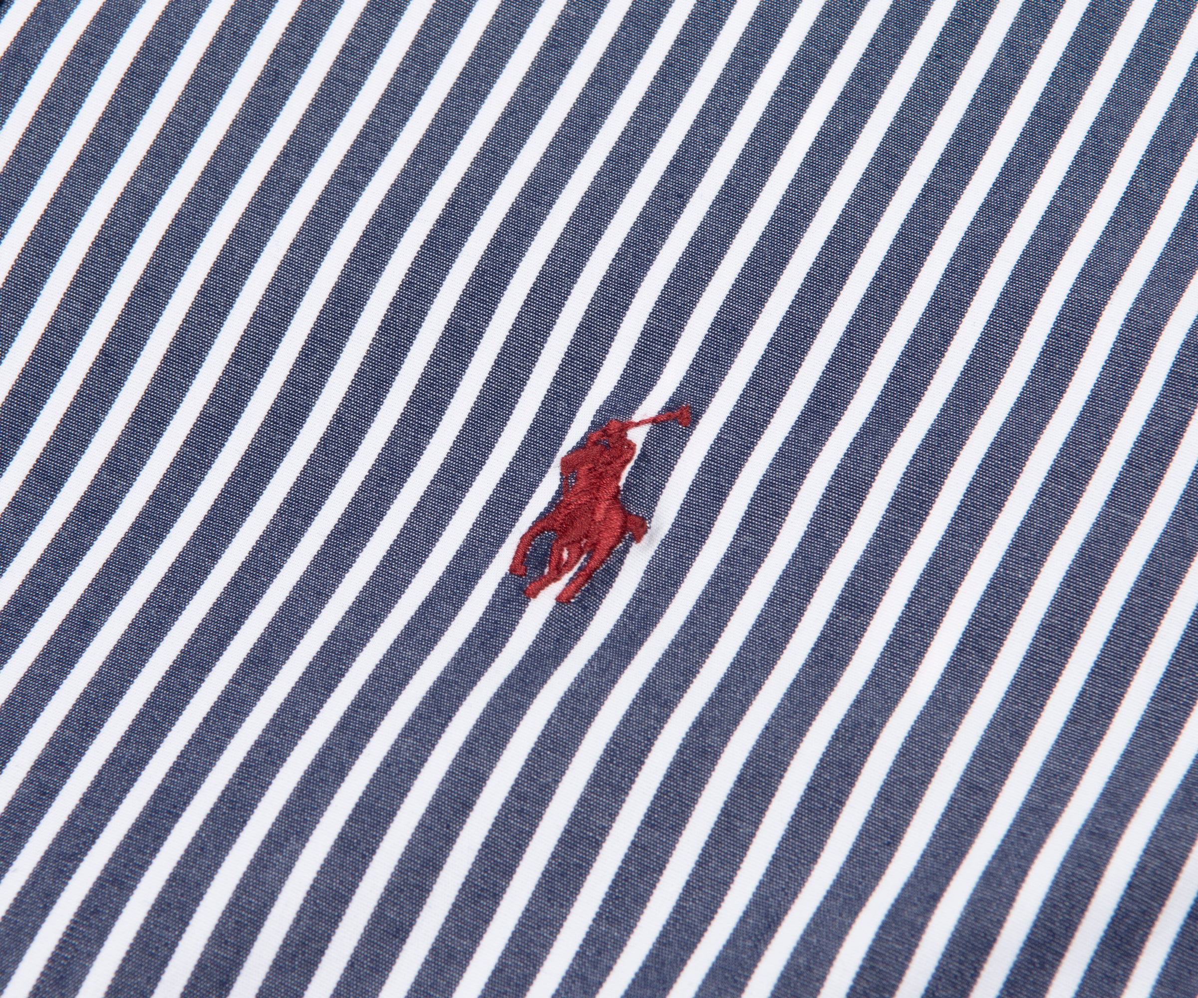 Ralph Lauren Blue/ White Striped Shirt - Image 4