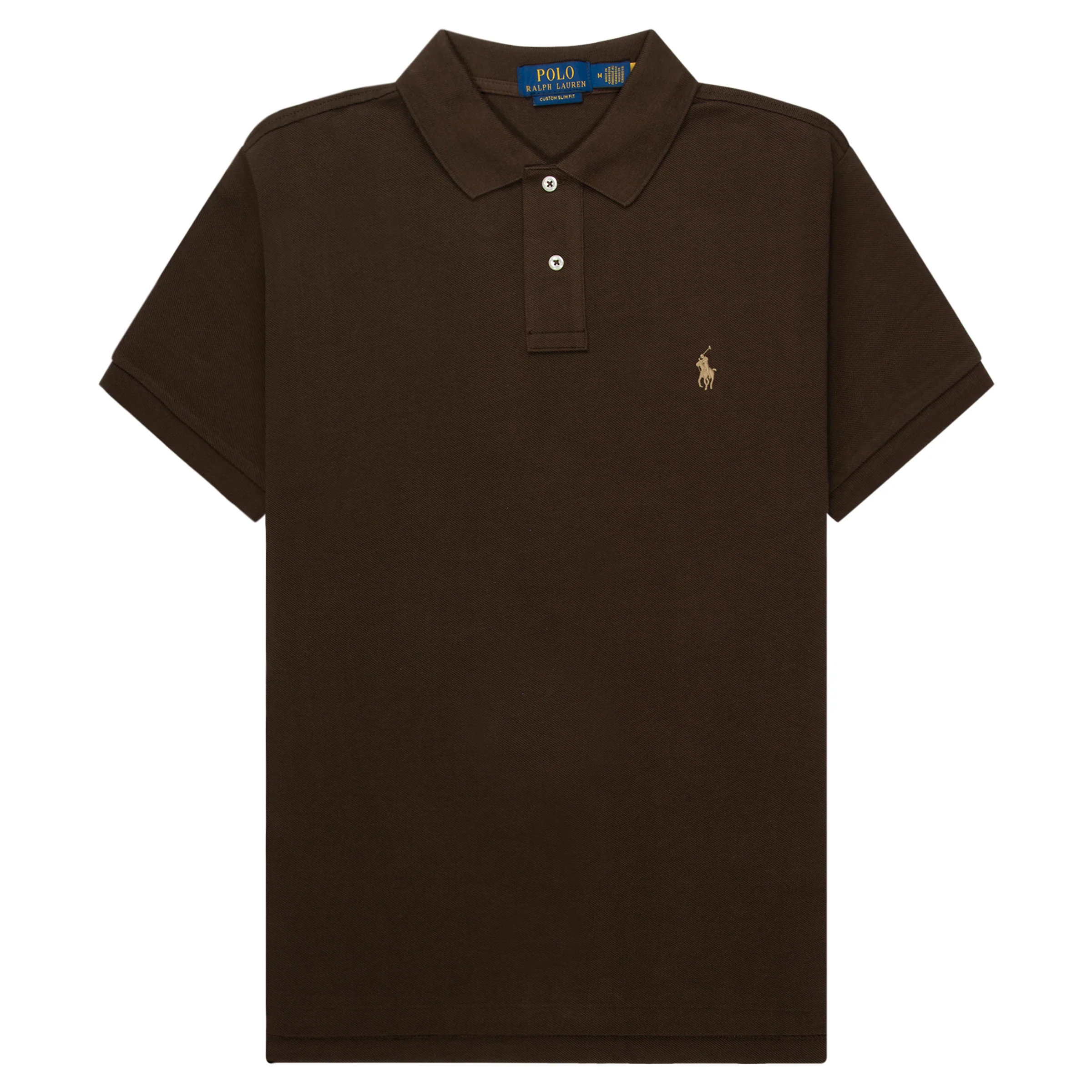 Ralph Lauren Brown Custom Slim Fit Polo Shirt