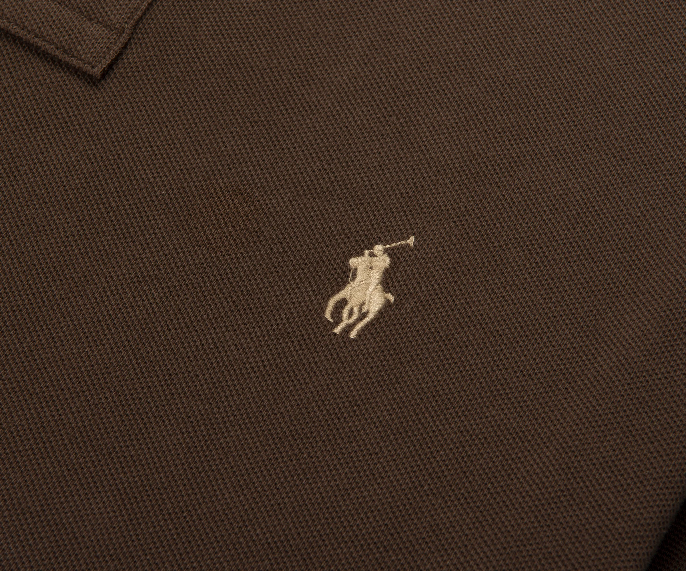 Ralph Lauren Brown Custom Slim Fit Polo Shirt - Image 4