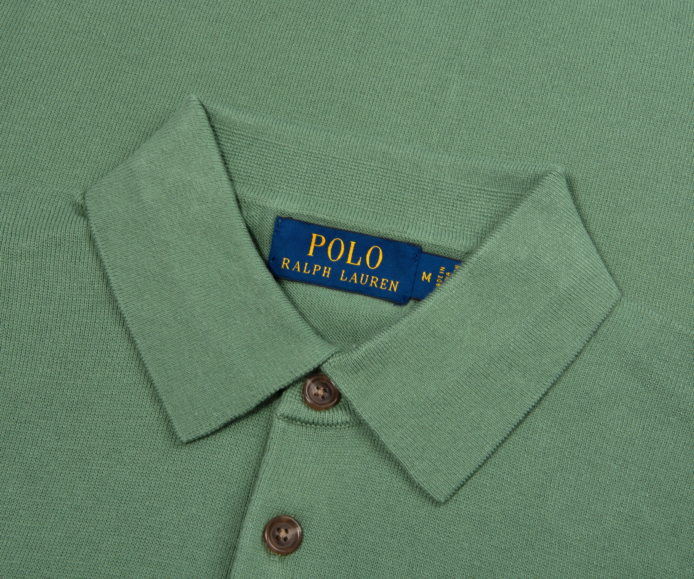 Ralph Lauren Green Knit SS Polo Shirt - Image 2
