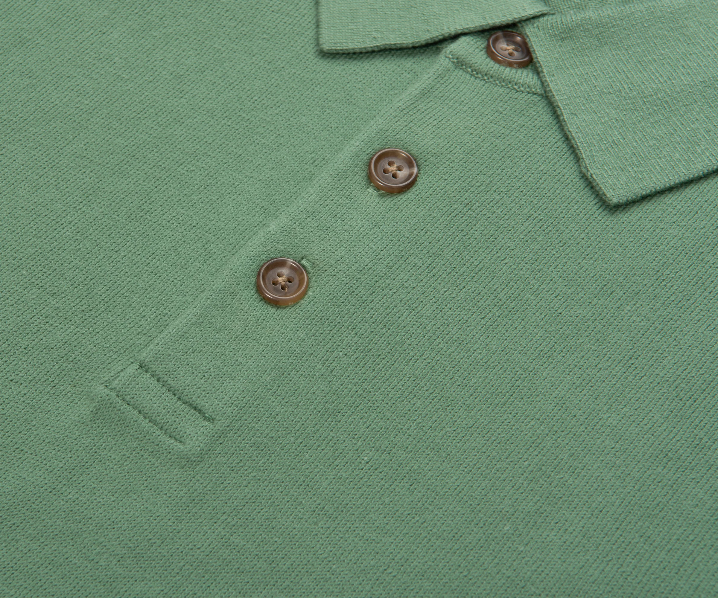Ralph Lauren Green Knit SS Polo Shirt - Image 4