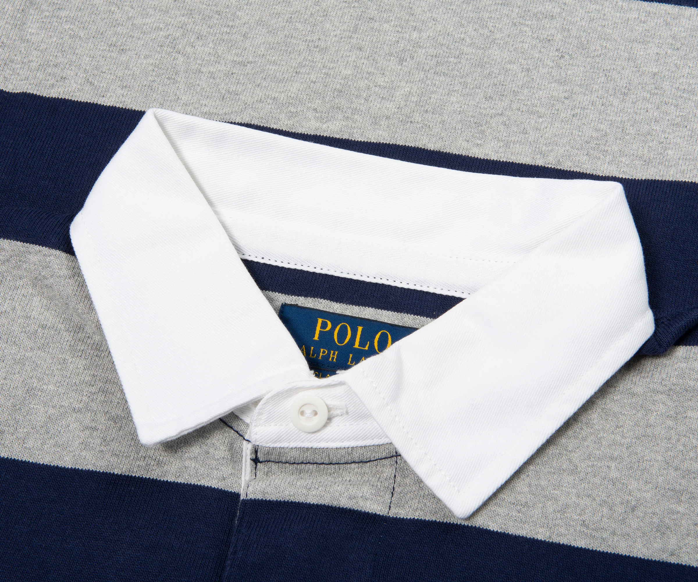 Ralph Lauren Blue/ Grey Rugby Shirt - Image 2
