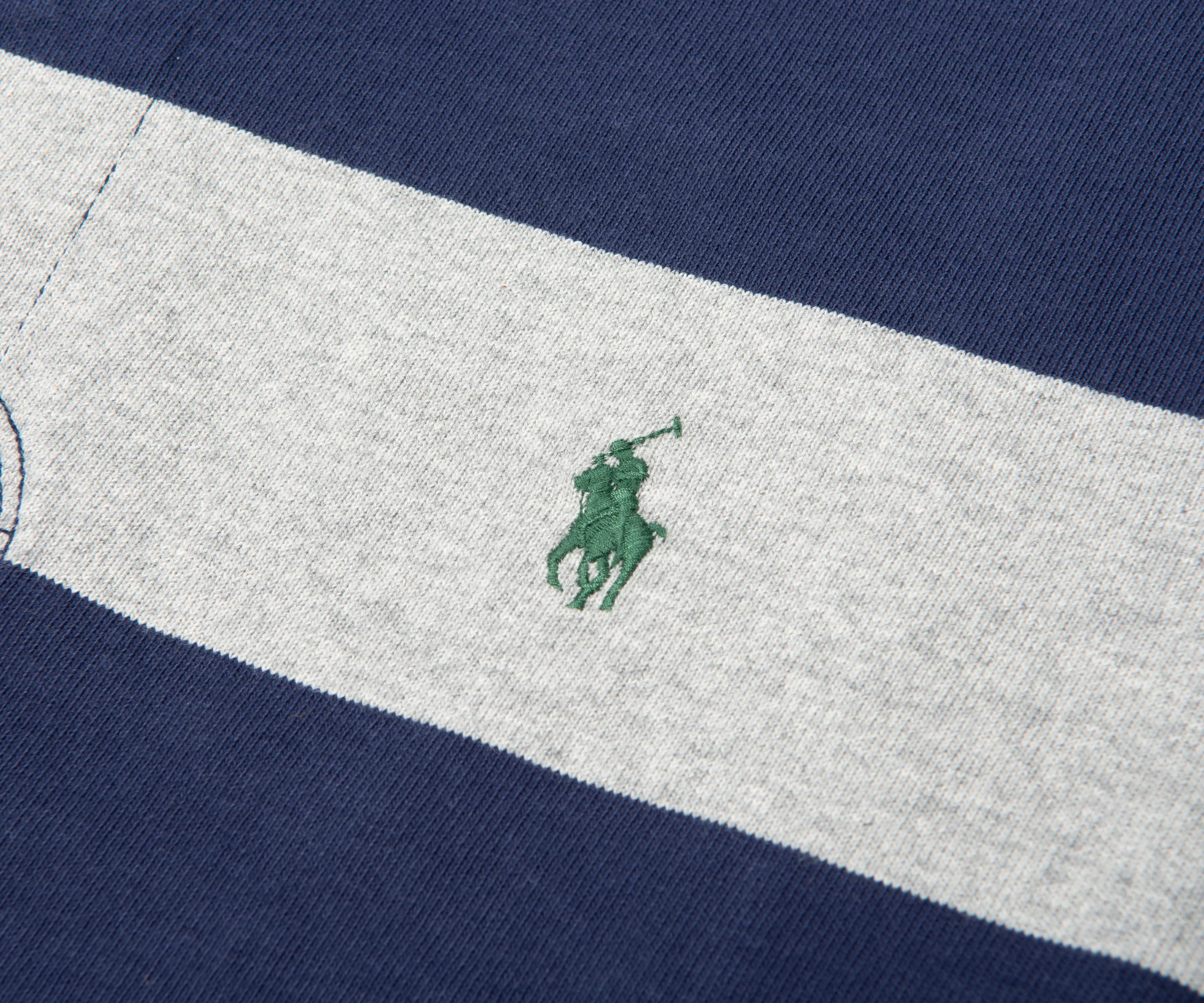 Ralph Lauren Blue/ Grey Rugby Shirt - Image 4