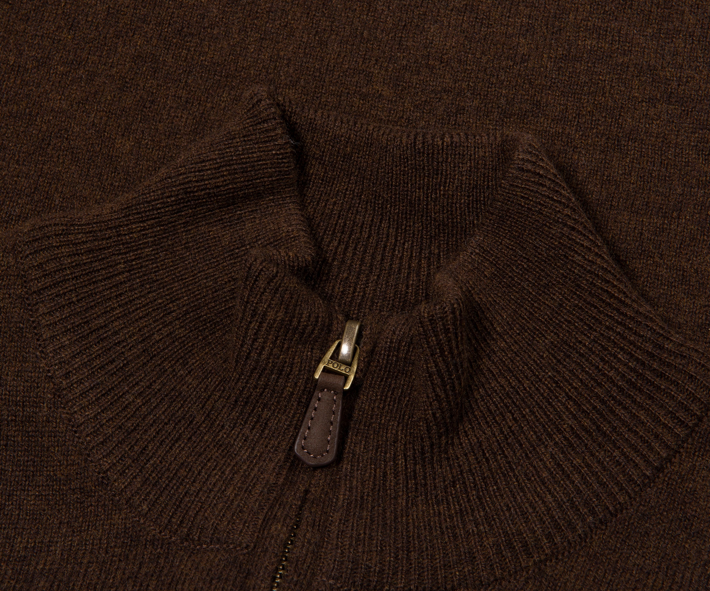 Ralph Lauren Brown Lambswool 1/4 Zip - Image 2