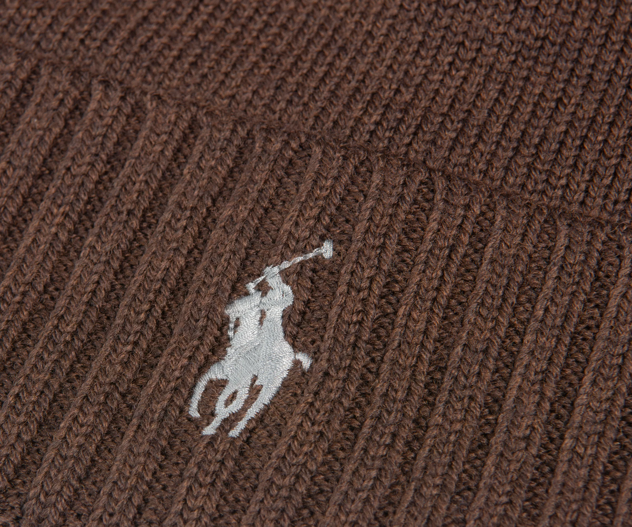 Ralph Lauren Brown Signature Wool Beanie - Image 2