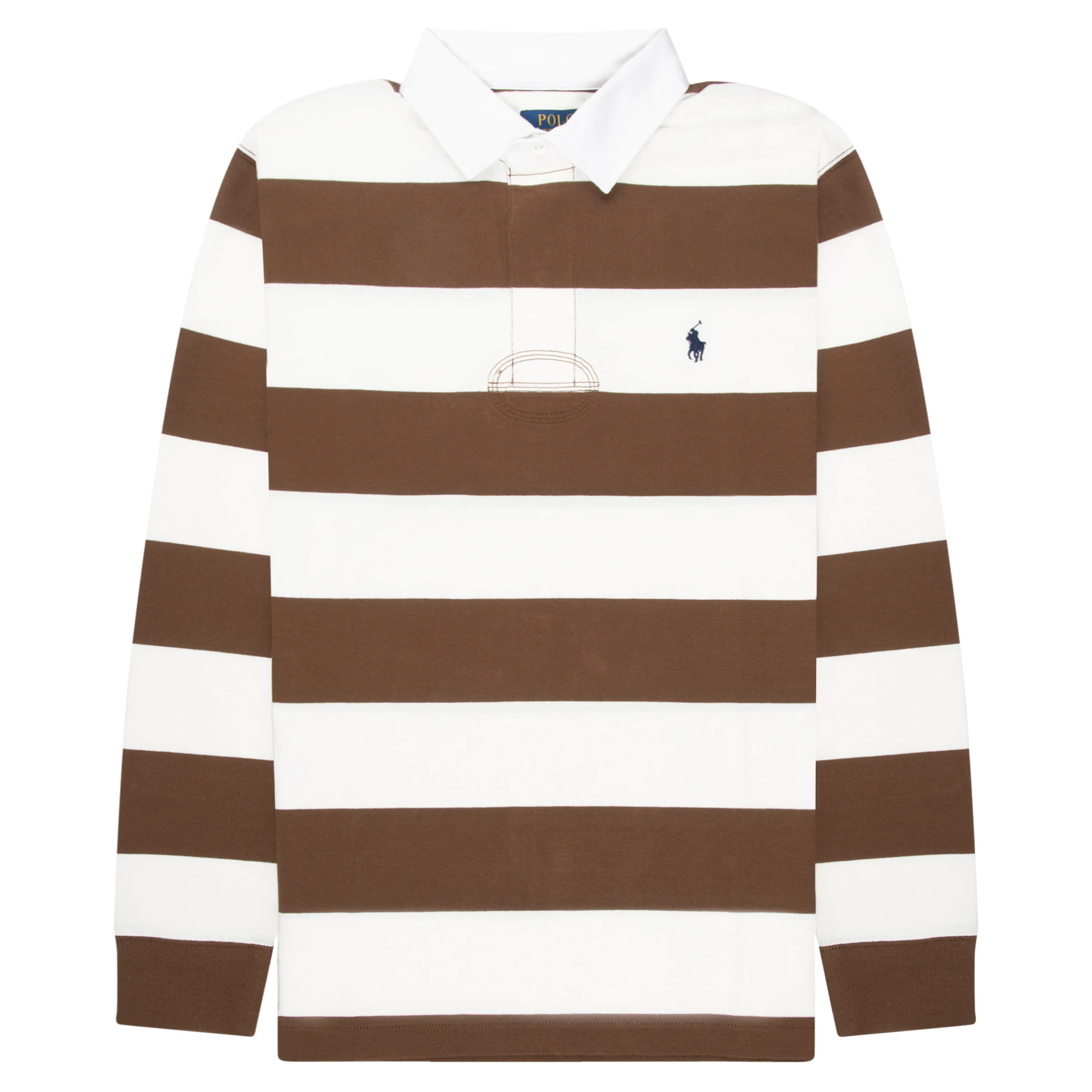 Ralph Lauren Brown/ White Rugby Shirt