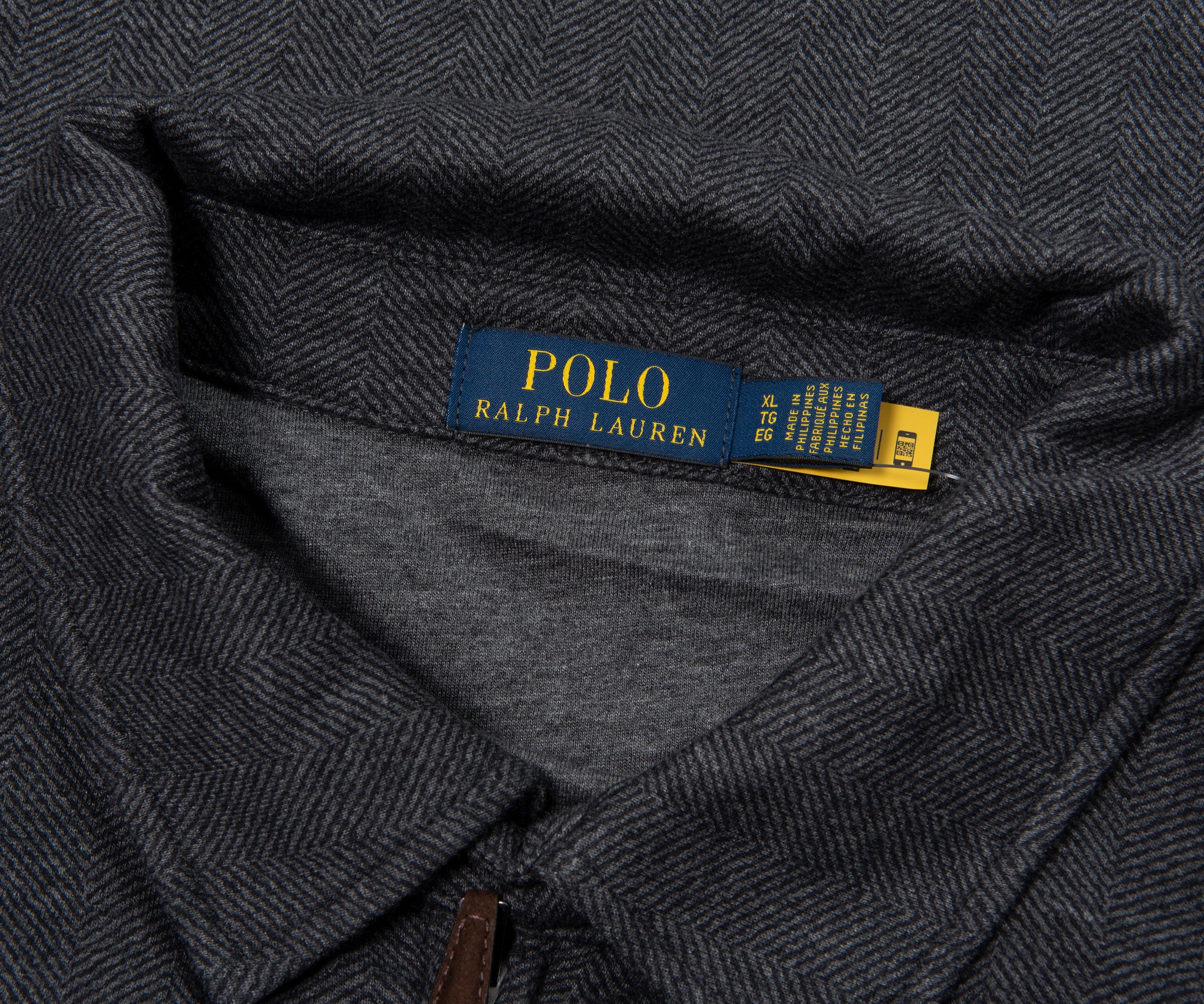 Ralph Lauren Grey Herringbone Full Zip Bomber - Image 2
