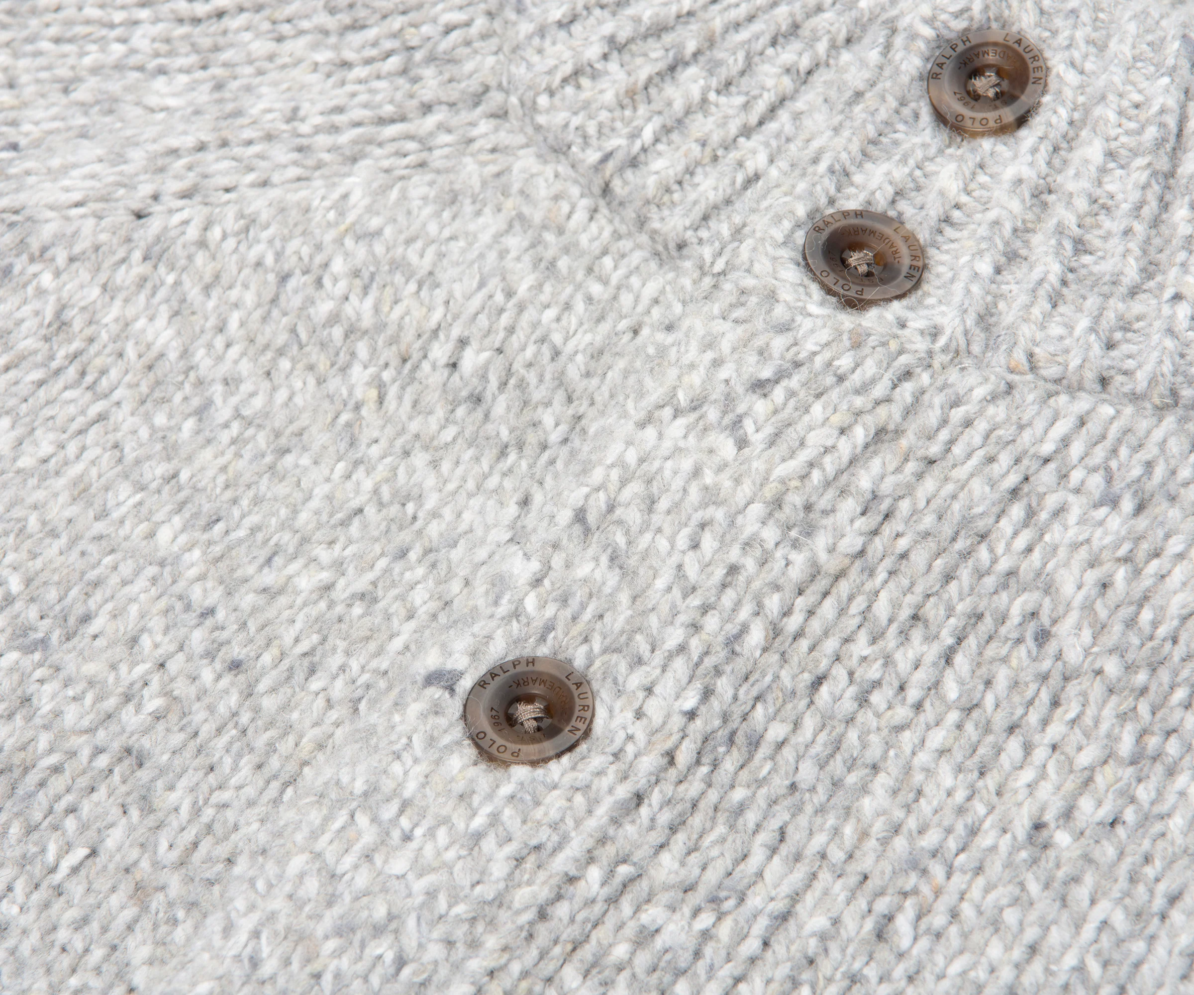 Ralph Lauren Grey Knitted Cardigan - Image 3