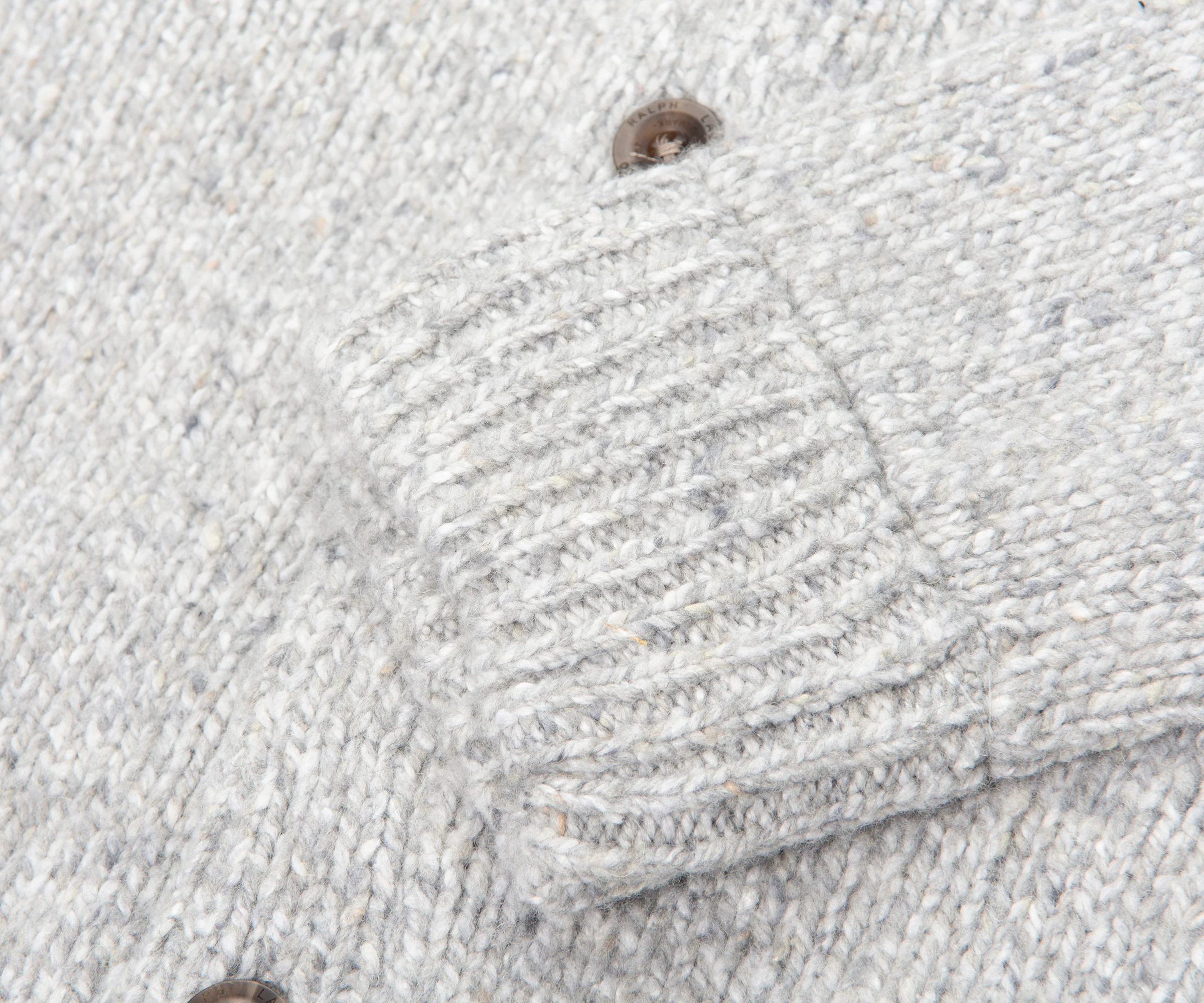 Ralph Lauren Grey Knitted Cardigan - Image 6