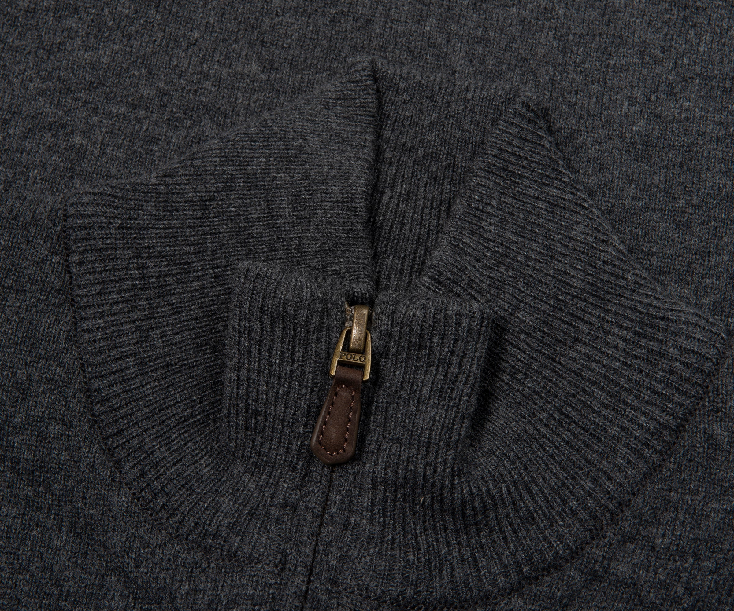 Ralph Lauren Grey Lambswool 1/4 Zip - Image 2