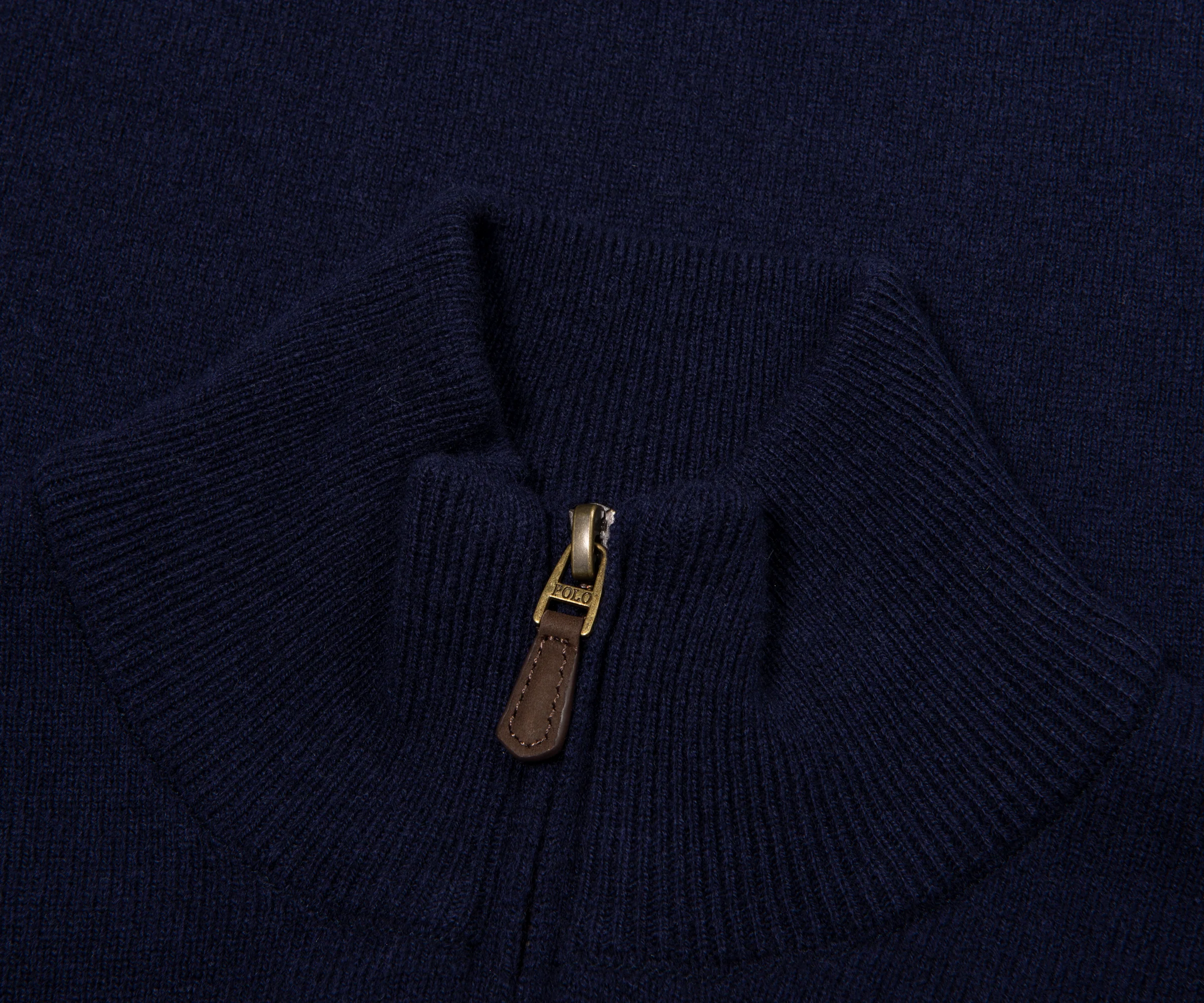 Ralph Lauren Navy Lambswool 1/4 Zip - Image 2