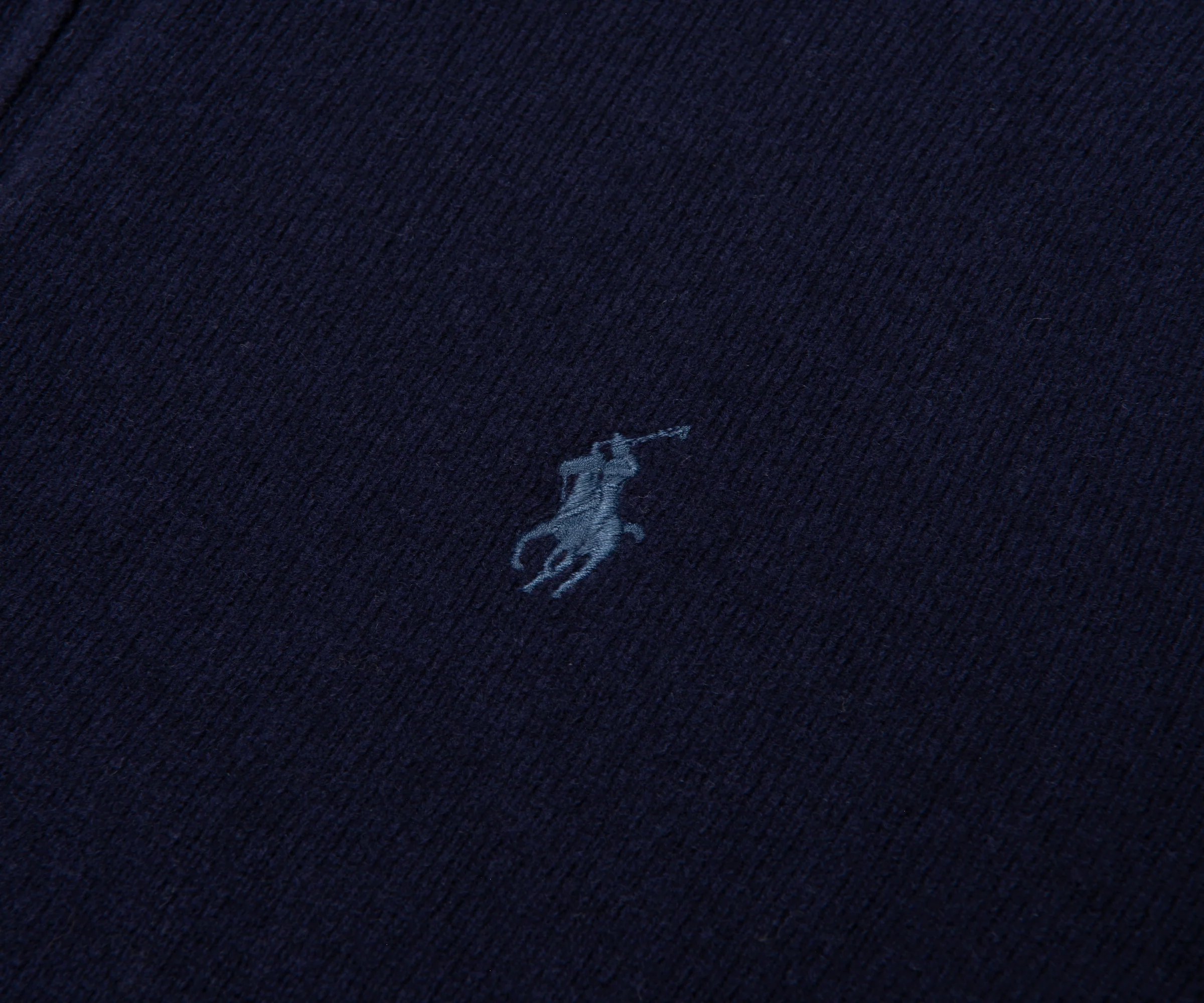 Ralph Lauren Navy Lambswool 1/4 Zip - Image 3
