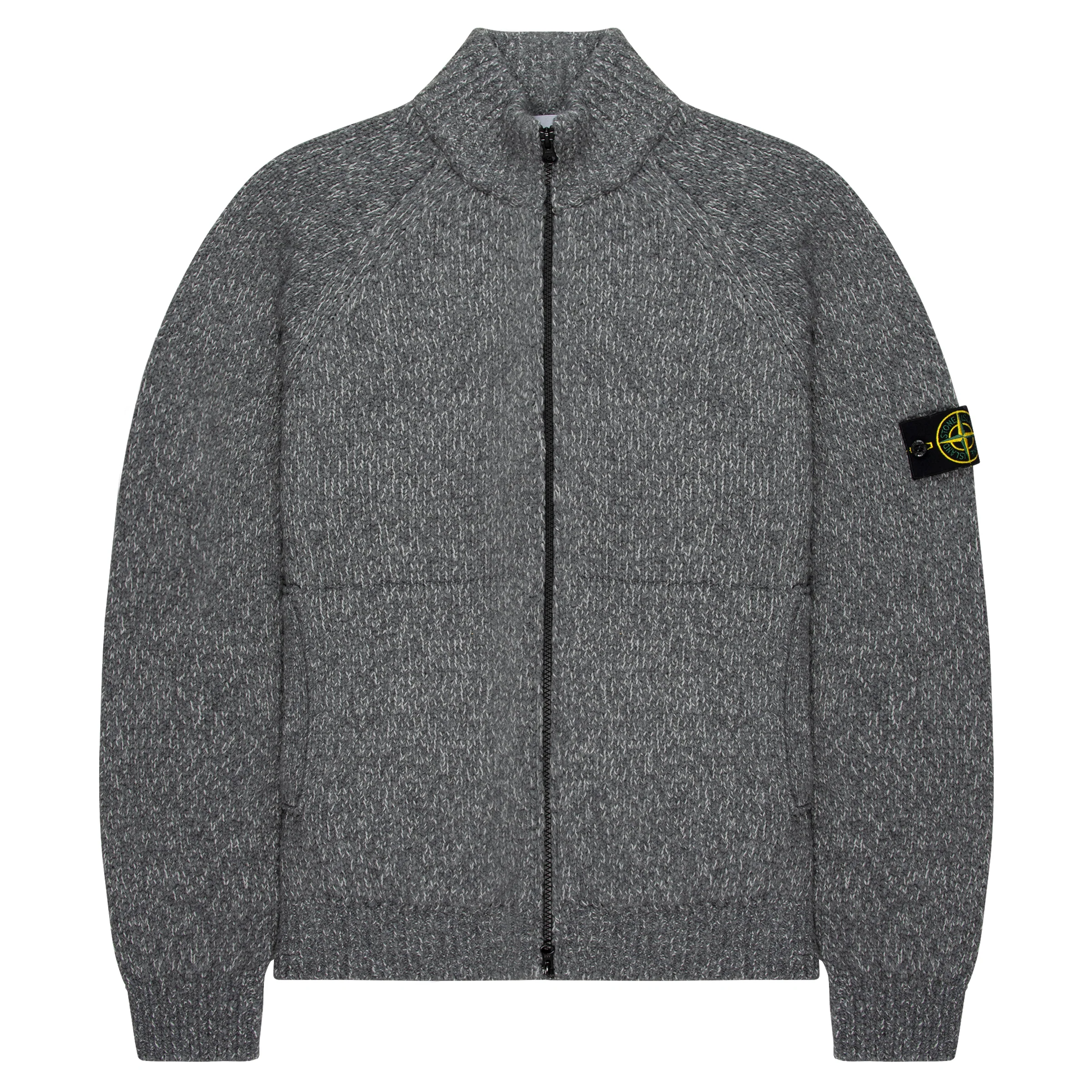 Stone Island Silver Full Zip Cardigan
