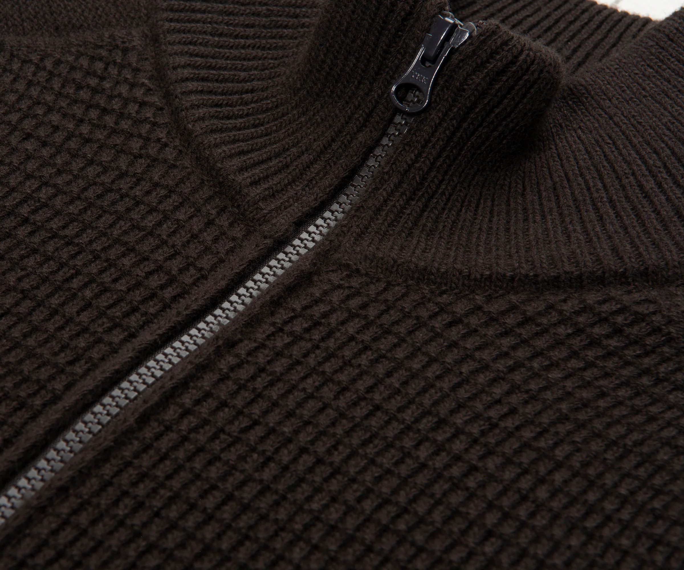 Stone Island Ghost Brown Knitted Full Zip Sweater - Image 3