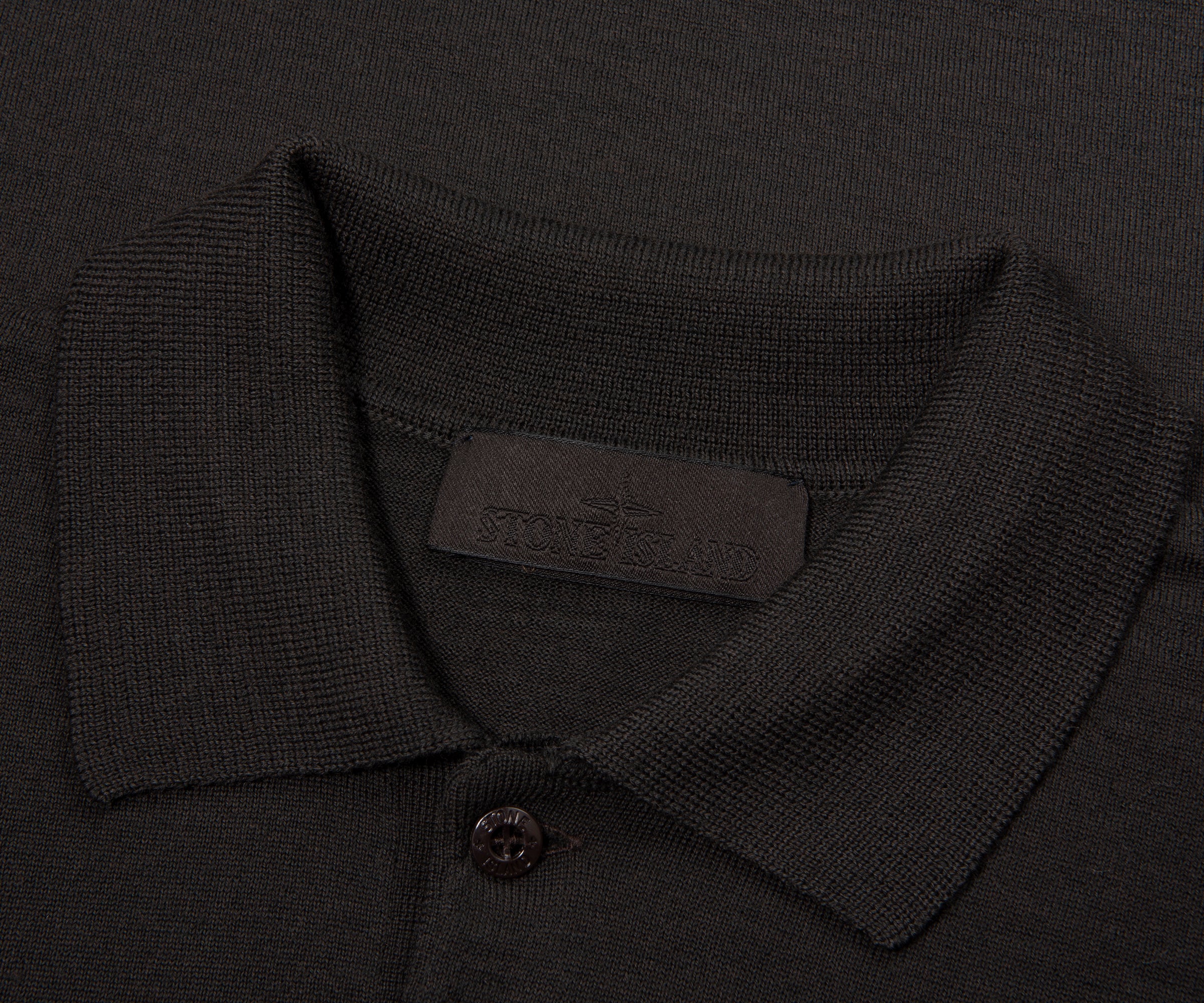 Stone Island Ghost Brown Long Sleeve Knit Polo - Image 2