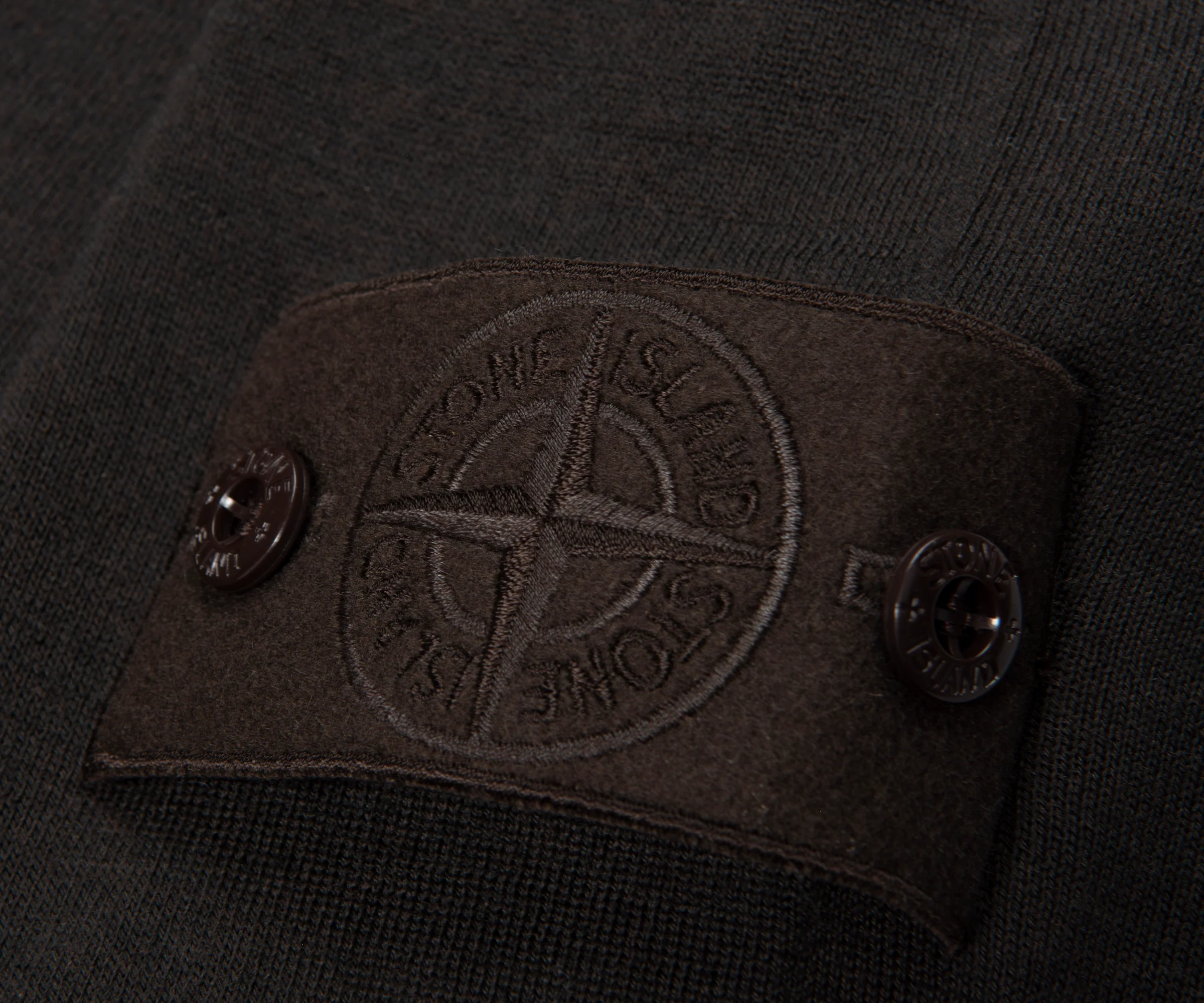 Stone Island Ghost Brown Long Sleeve Knit Polo - Image 4