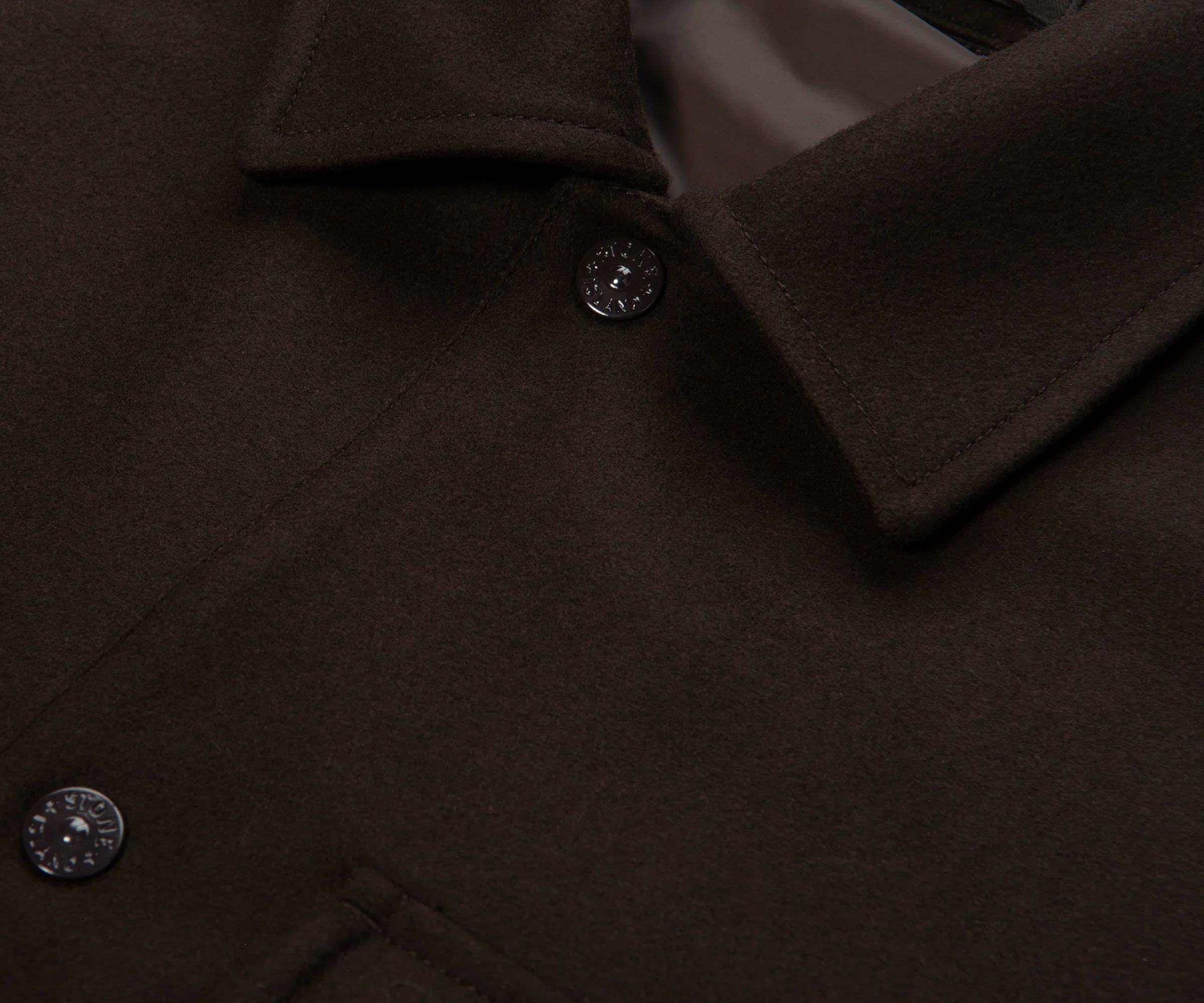Stone Island Ghost Chocolate Fleece Overshirt - Image 3