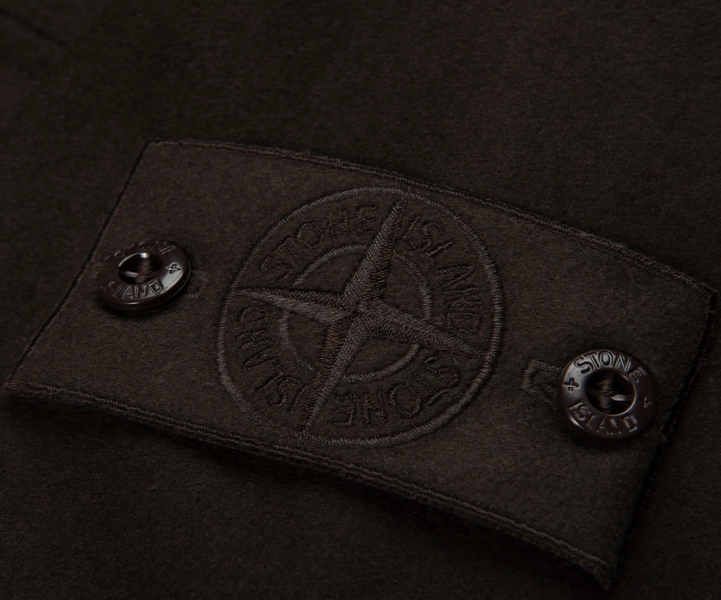 Stone Island Ghost Chocolate Fleece Overshirt - Image 4