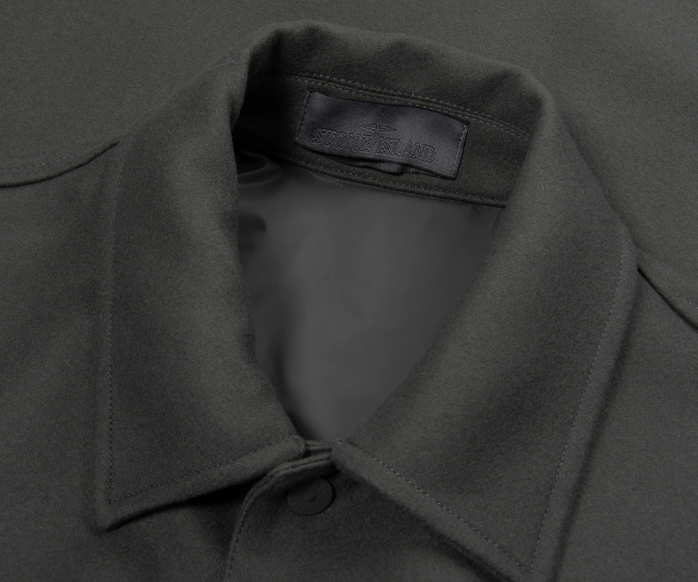 Stone Island Ghost Grey Fleece Overshirt - Image 2