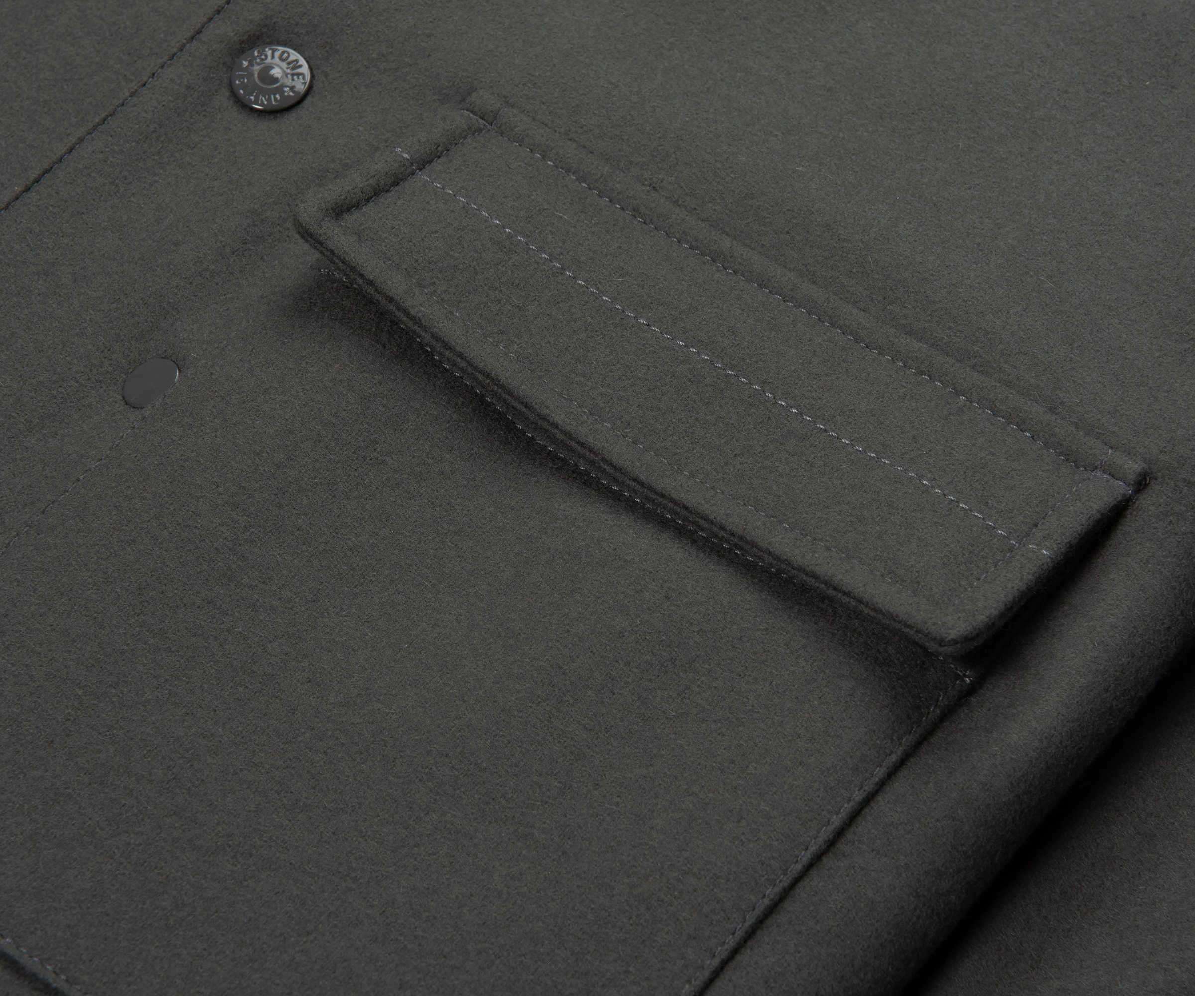 Stone Island Ghost Grey Fleece Overshirt - Image 5