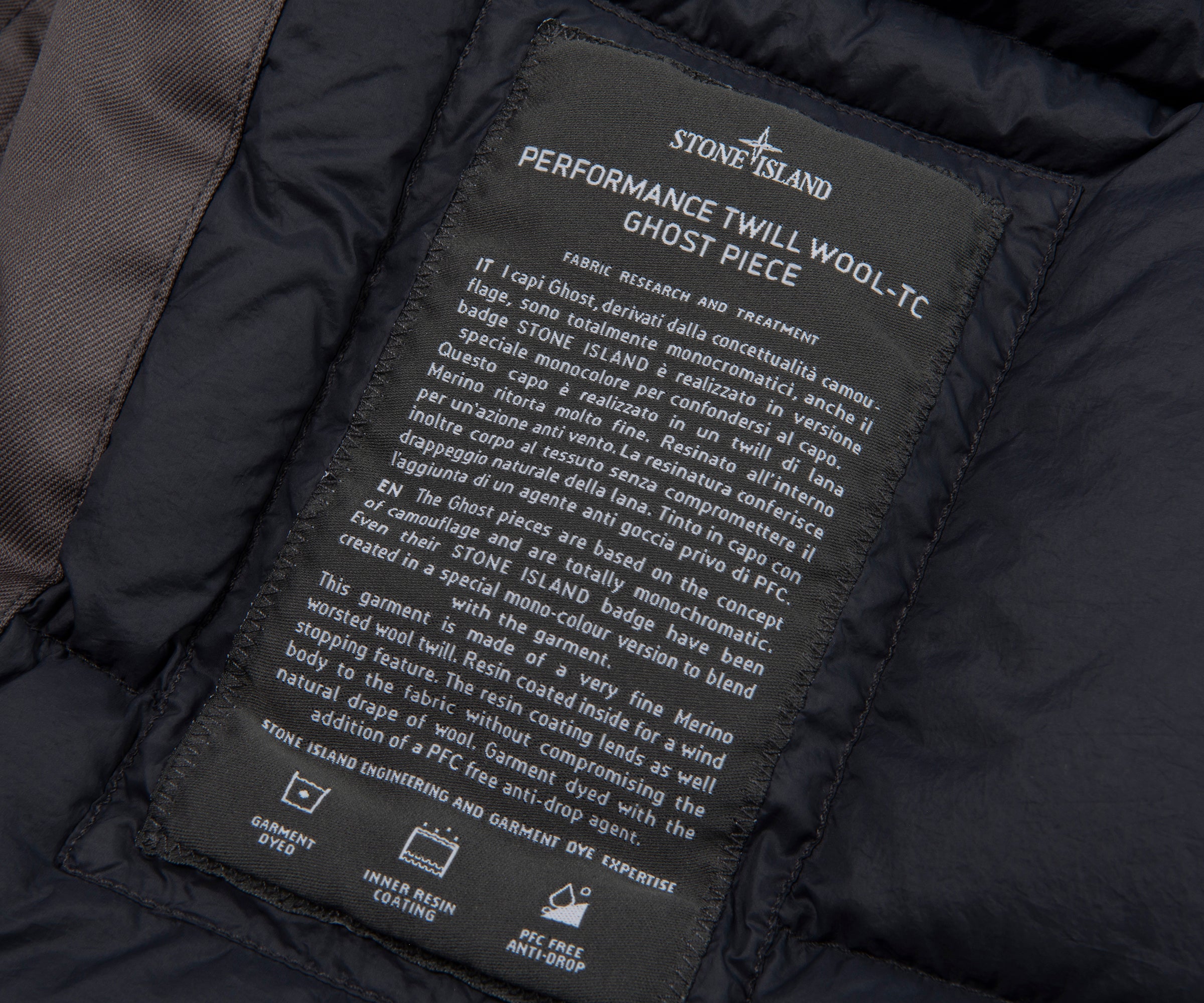 Stone Island Ghost Grey Performance Twill Wool TC Gilet - Image 4