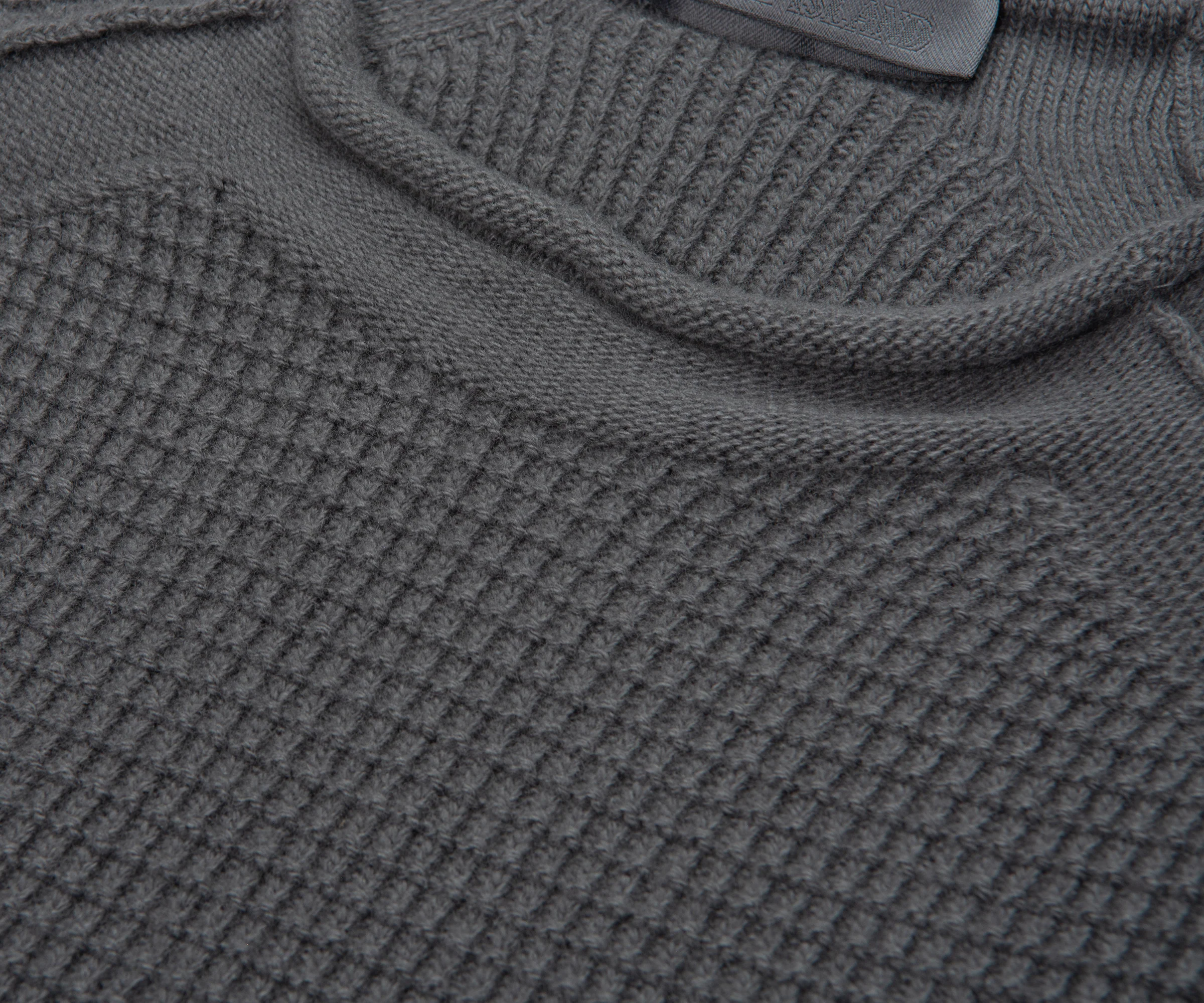 Stone Island Ghost Grey Waffle Sweater - Image 3