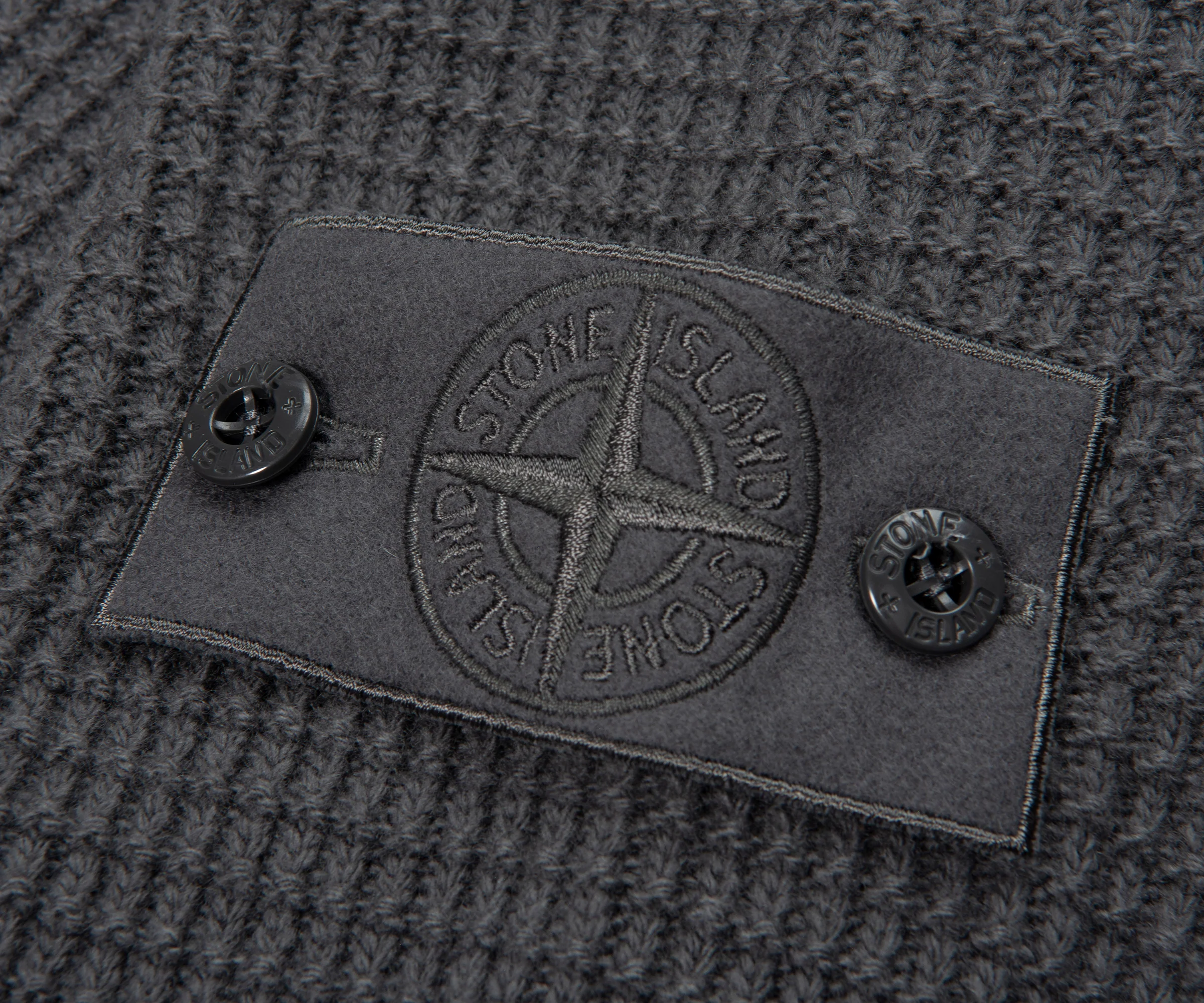 Stone Island Ghost Grey Waffle Sweater - Image 4