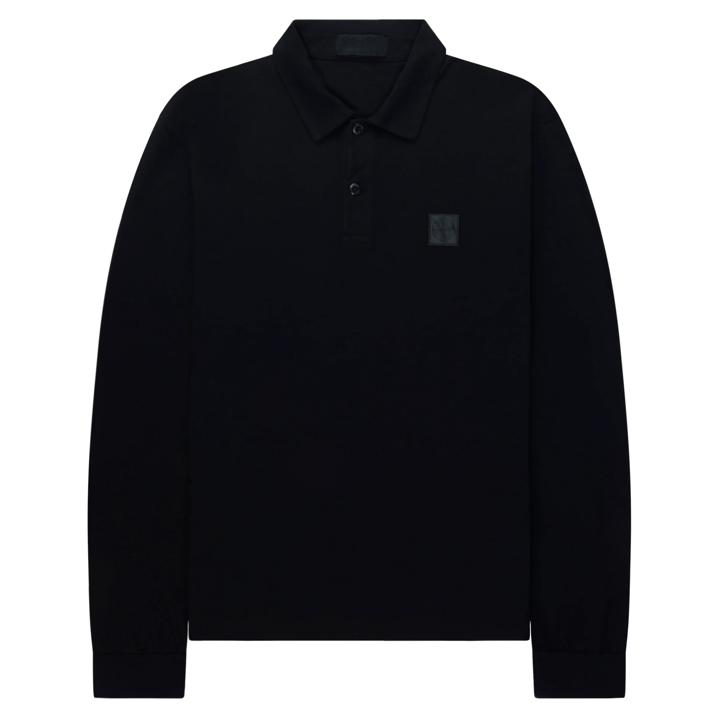 Stone Island Ghost Navy Box Logo LS Polo