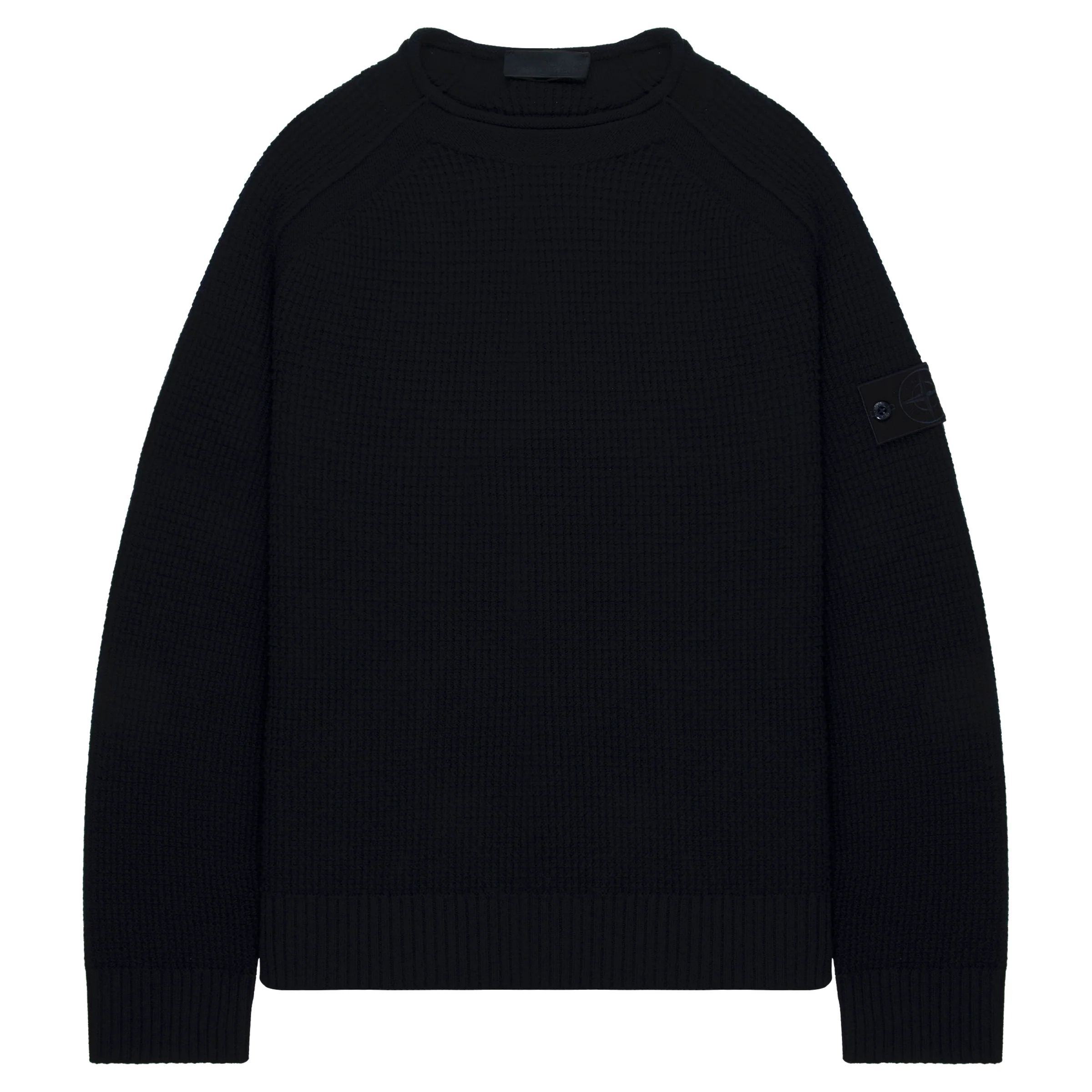 Stone Island Ghost Navy Waffle Knitted Sweater