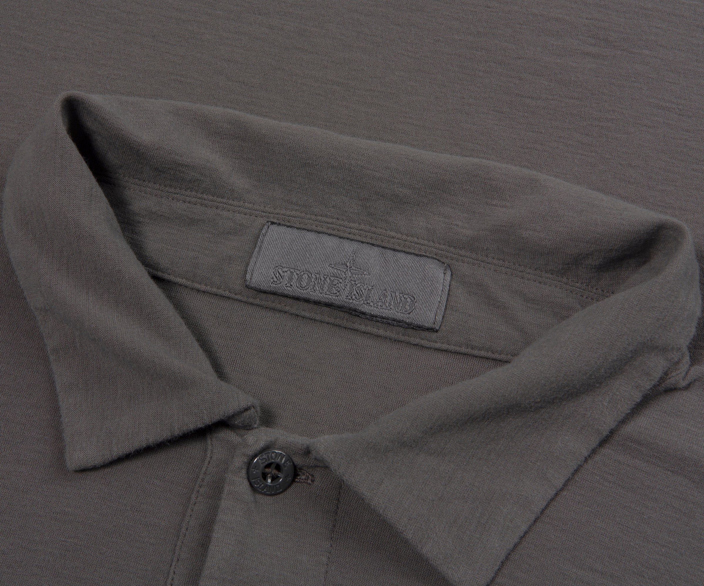 Stone Island Ghost Stone Box Logo LS Polo - Image 2